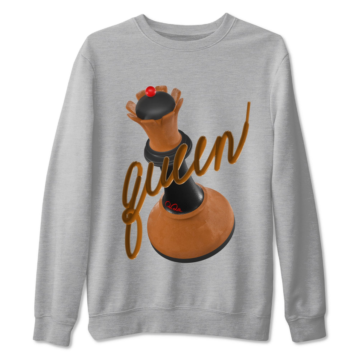 5s Archaeo Brown shirts to match jordans 3D Queen sneaker match tees Air Jordan 5 Archaeo Brown match shoes to clothes Drip Gear Zone unisex cotton Heather Grey 2 shirts