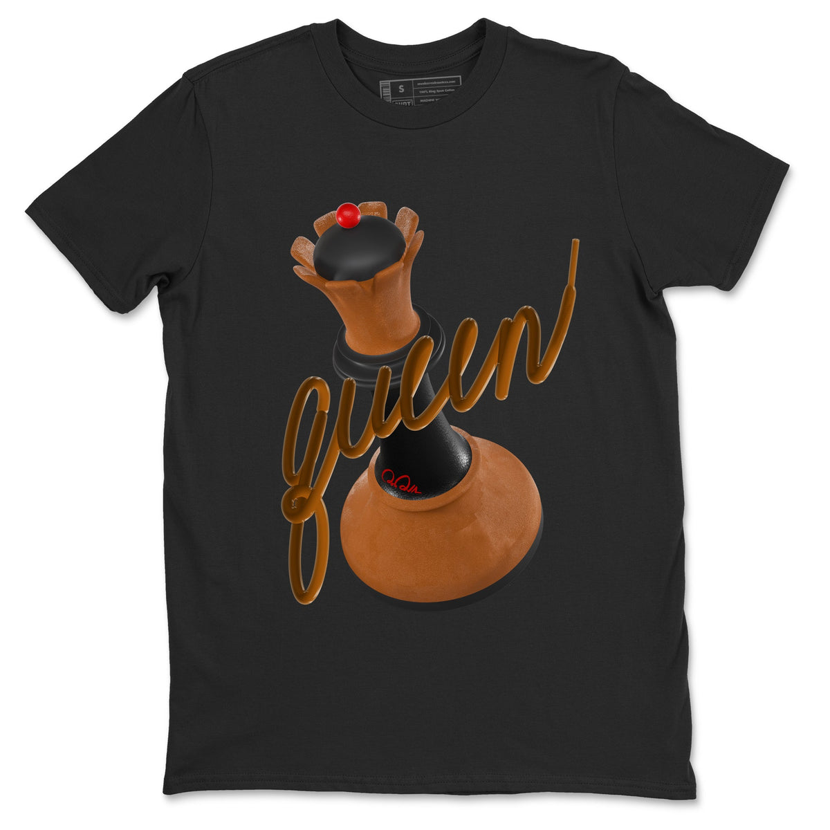 5s Archaeo Brown shirts to match jordans 3D Queen sneaker match tees Air Jordan 5 Archaeo Brown match shoes to clothes Drip Gear Zone unisex cotton Black 2 shirts