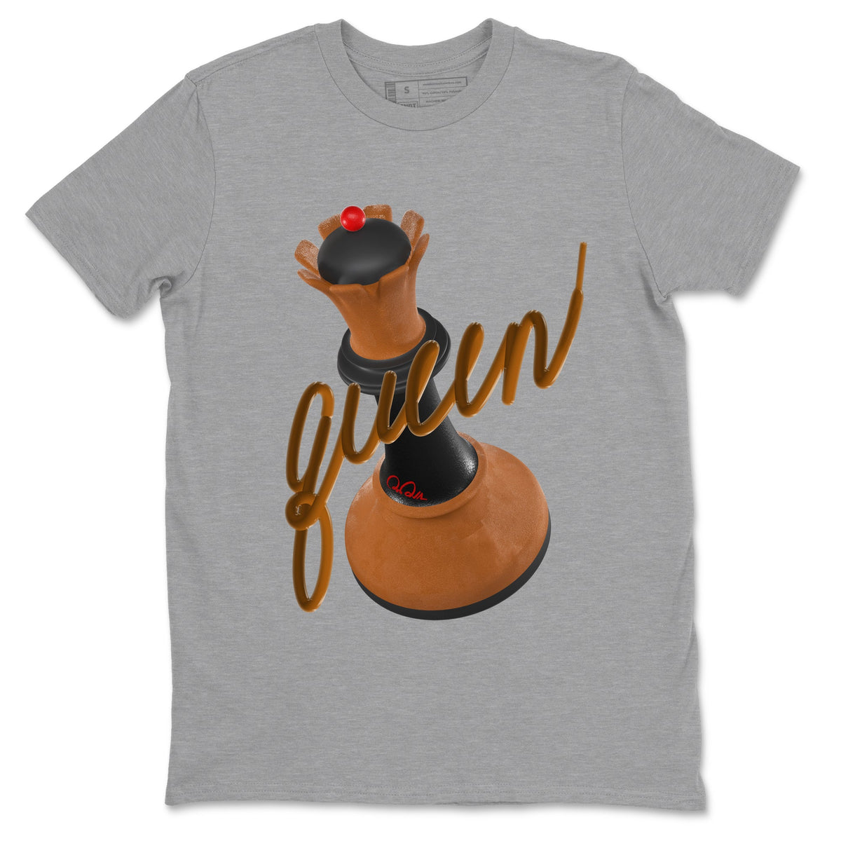 5s Archaeo Brown shirts to match jordans 3D Queen sneaker match tees Air Jordan 5 Archaeo Brown match shoes to clothes Drip Gear Zone unisex cotton Heather Grey 2 shirts