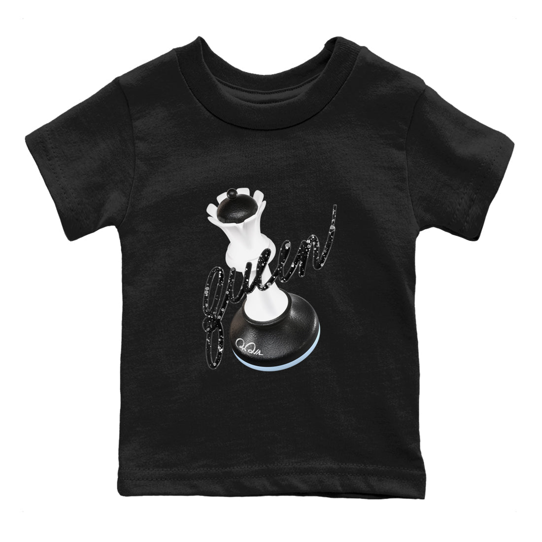 AJ6 White Black shirts to match jordans 3D Queen sneaker match tees Air Jordan 6 White Black Drip Gear Zone streetwear brand Baby and Youth Black 2 cotton tee