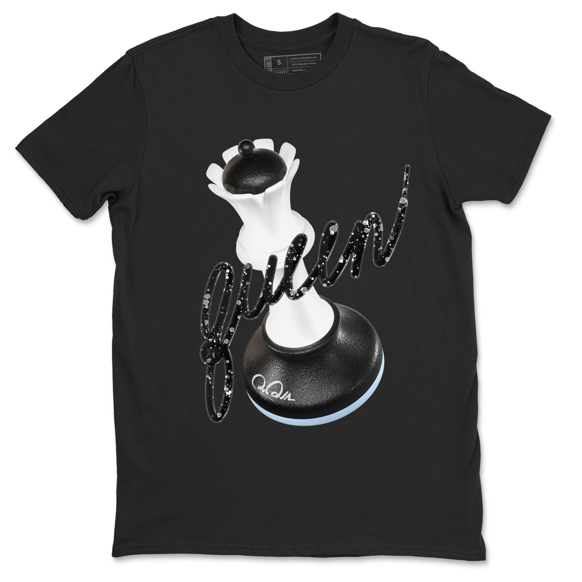 AJ6 White Black shirts to match jordans 3D Queen sneaker match tees Air Jordan 6 White Black Drip Gear Zone streetwear brand Black 2 unisex cotton tee
