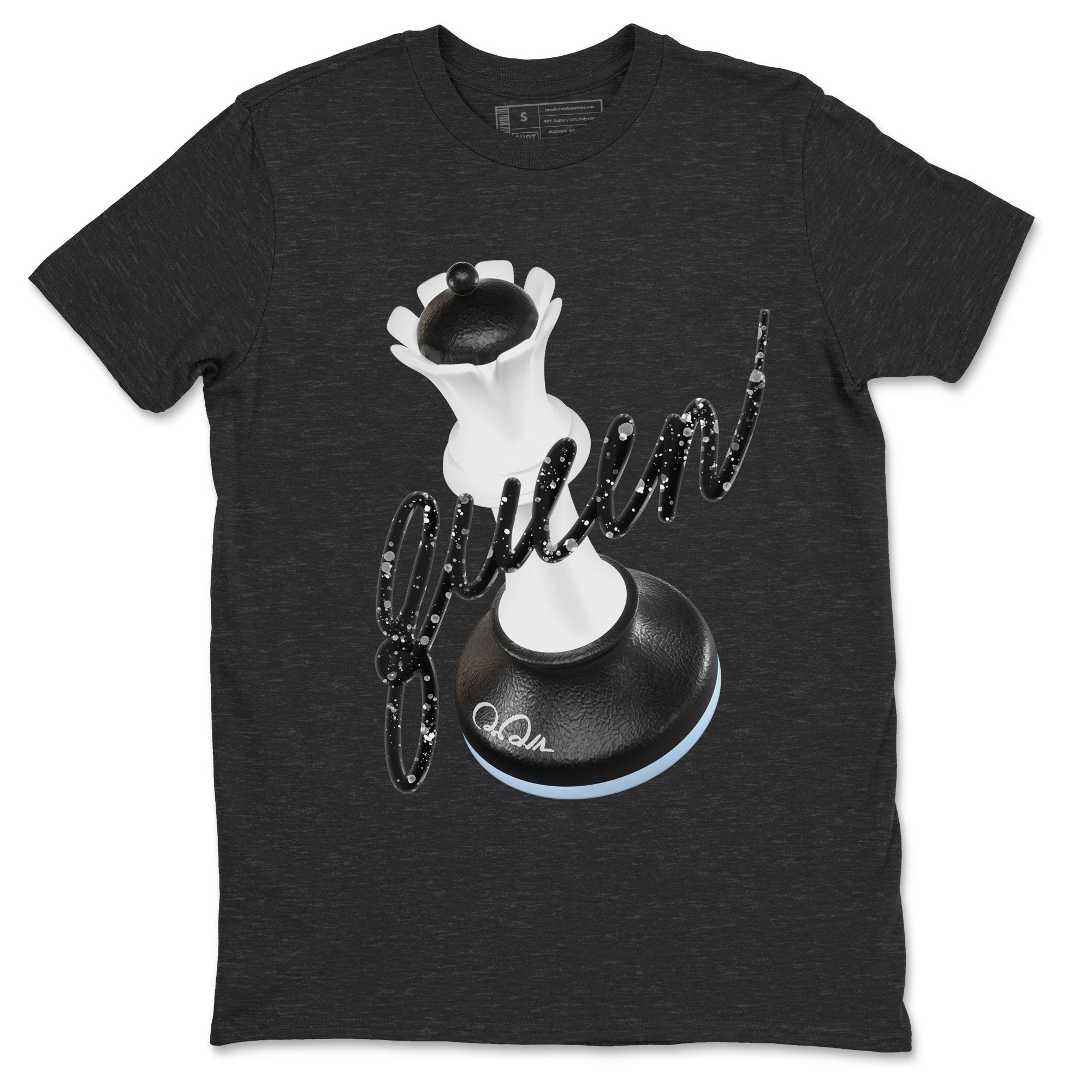 AJ6 White Black shirts to match jordans 3D Queen sneaker match tees Air Jordan 6 White Black Drip Gear Zone streetwear brand Charcoal Heather 2 unisex cotton tee