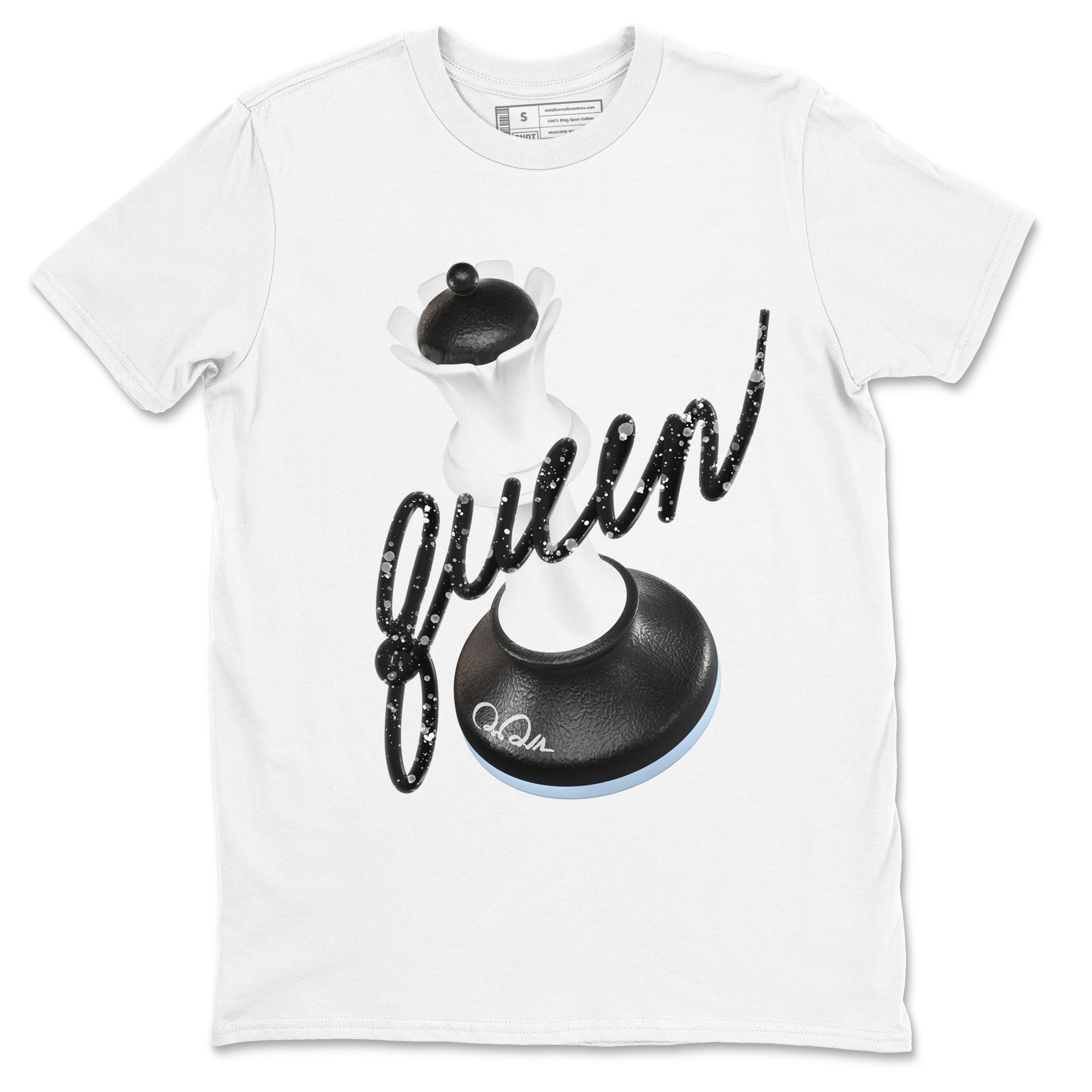 AJ6 White Black shirts to match jordans 3D Queen sneaker match tees Air Jordan 6 White Black Drip Gear Zone streetwear brand White 2 unisex cotton tee