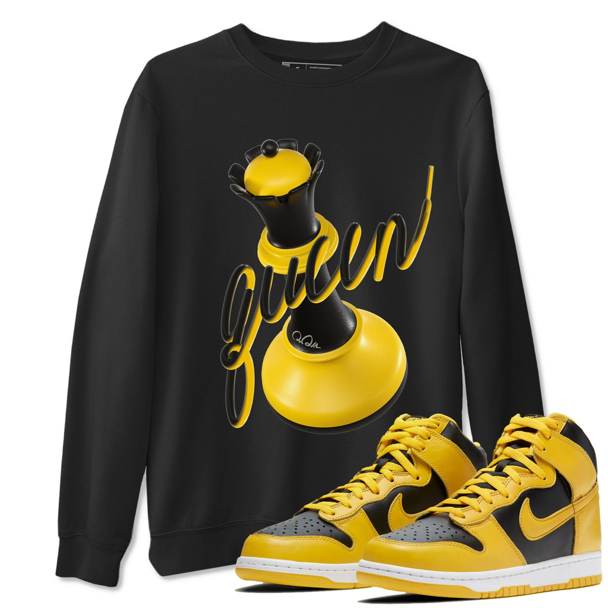 Dunk High Wu Tang shirts to match jordans 3D Queen sneaker match tees Dunk High Wu Tang match shoes to clothes Drip Gear Zone unisex cotton Black 1 shirts