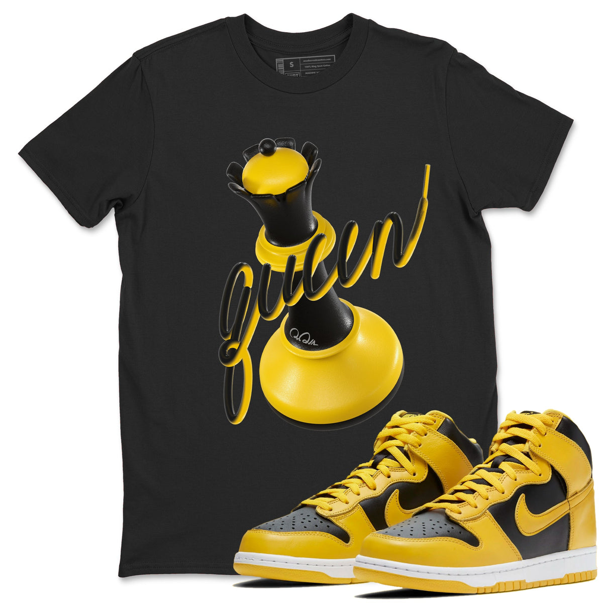 Dunk High Wu Tang shirts to match jordans 3D Queen sneaker match tees Dunk High Wu Tang match shoes to clothes Drip Gear Zone unisex cotton Black 1 shirts