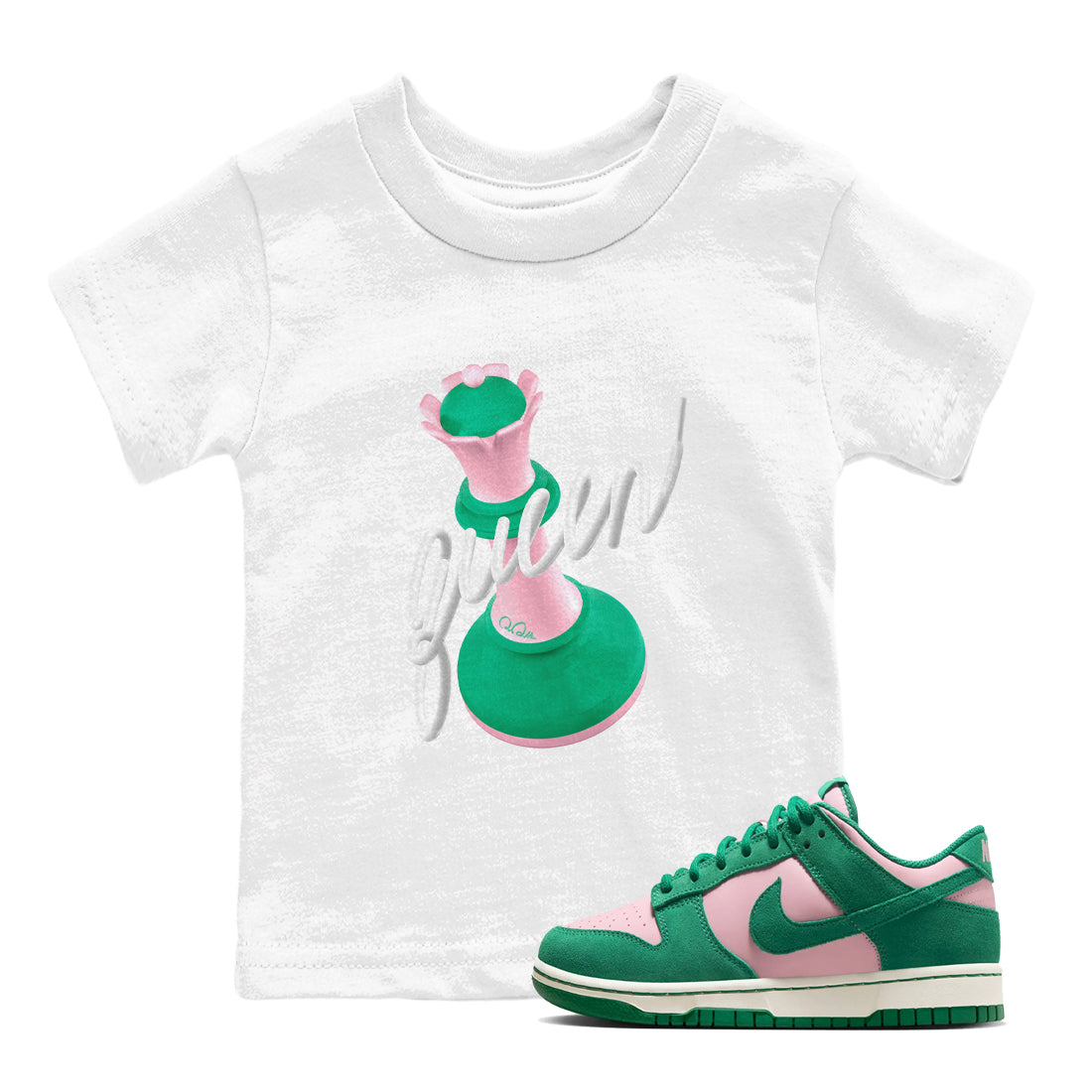 Dunk Low Medium Soft Pink Malachite shirt to match jordans 3D Queen sneaker tees Dunk Retro SE Medium Soft Pink Malachite Drip Gear Zone baby toddler White 1 cotton Shirt