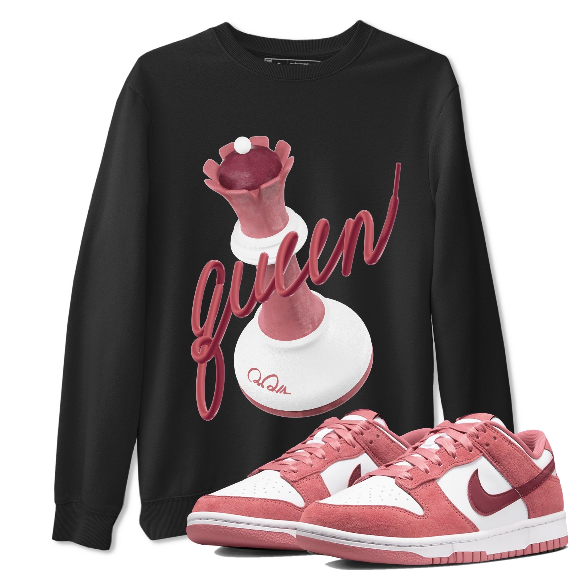 Dunk Valentines Day 2024 shirt to match jordans 3D Queen sneaker tees Dunk Happy Valentines Day 2024 Drip Gear Zone Unisex Black 1 T-Shirt