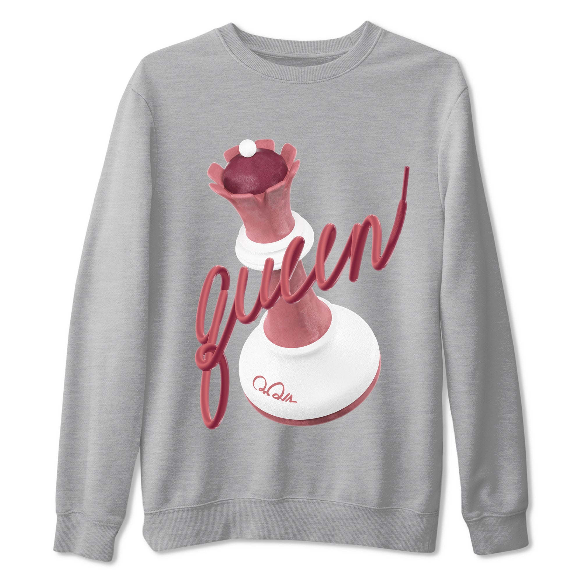 Dunk Valentines Day 2024 shirt to match jordans 3D Queen sneaker tees Dunk Happy Valentines Day 2024 Drip Gear Zone Unisex Heather Grey 2 T-Shirt
