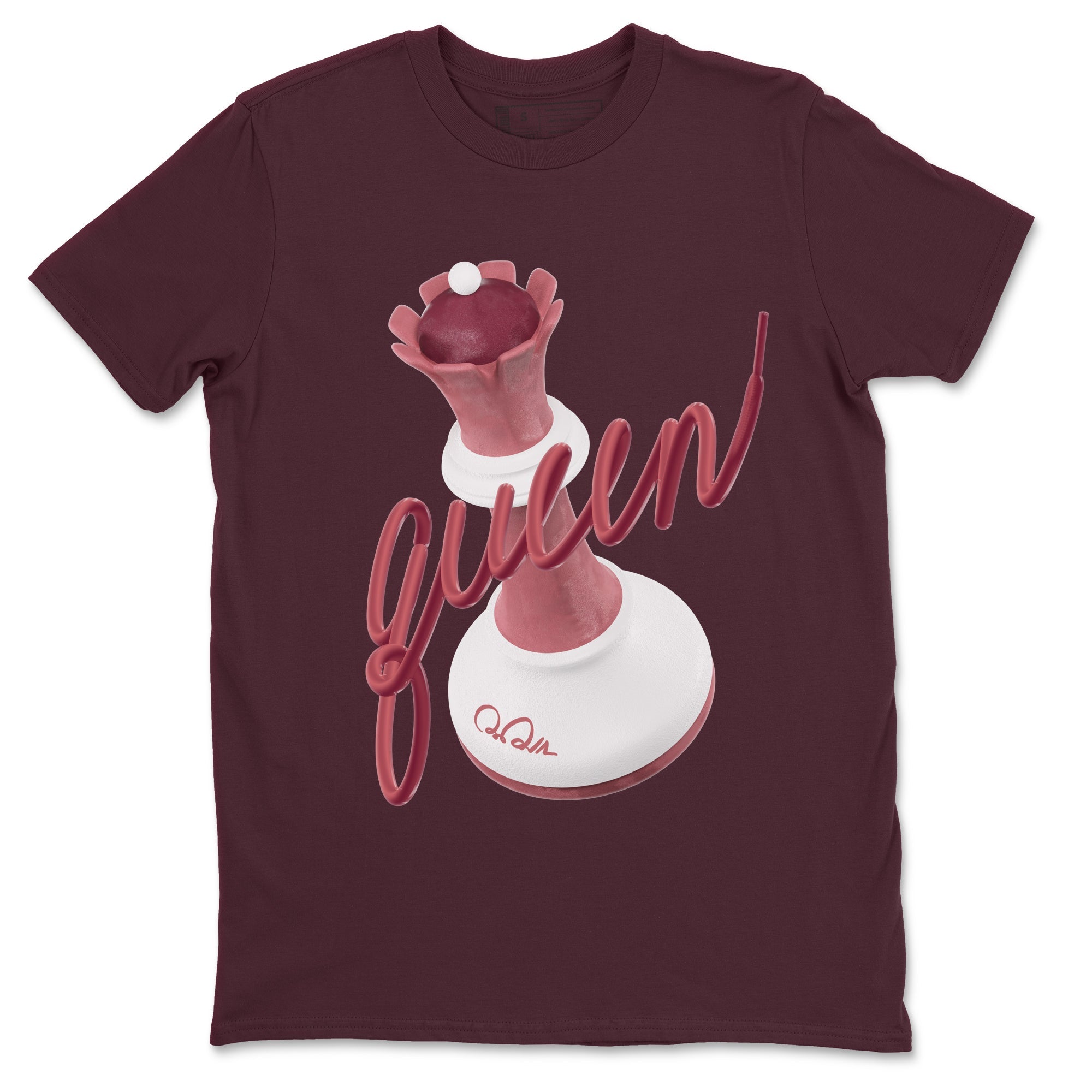 Dunk Valentines Day 2024 shirt to match jordans 3D Queen sneaker tees Dunk Happy Valentines Day 2024 Drip Gear Zone Unisex Maroon 2 T-Shirt