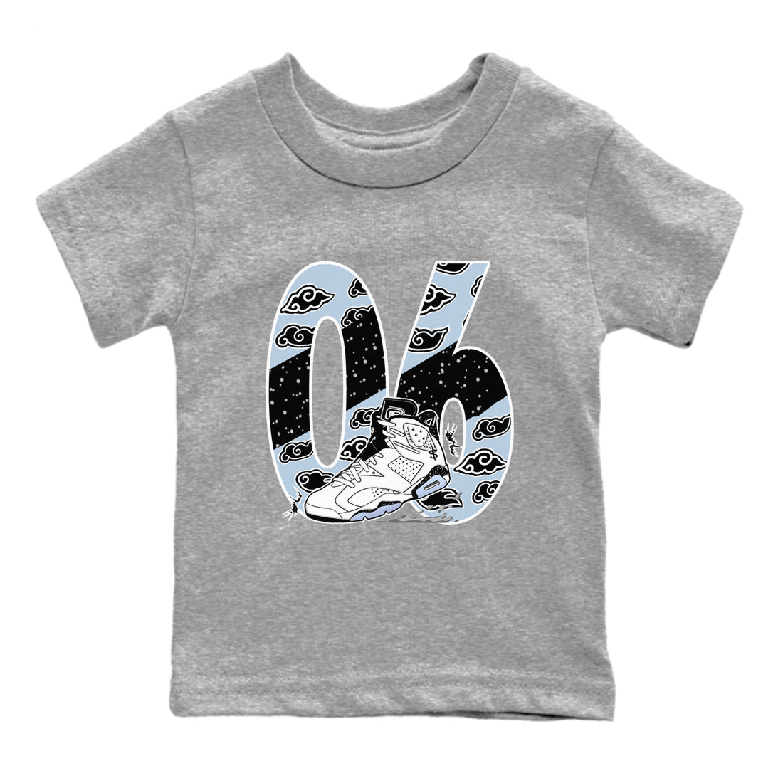 6s Reverse Cookies shirt to match jordans Aggressive Dribble sneaker tees Air Jordan 6 Reverse Cookies SNRT sneaker release tees baby toddler Heather Grey 2 cotton Shirt