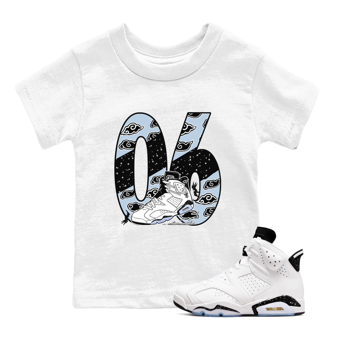 6s Reverse Cookies shirt to match jordans Aggressive Dribble sneaker tees Air Jordan 6 Reverse Cookies SNRT sneaker release tees baby toddler White 1 cotton Shirt