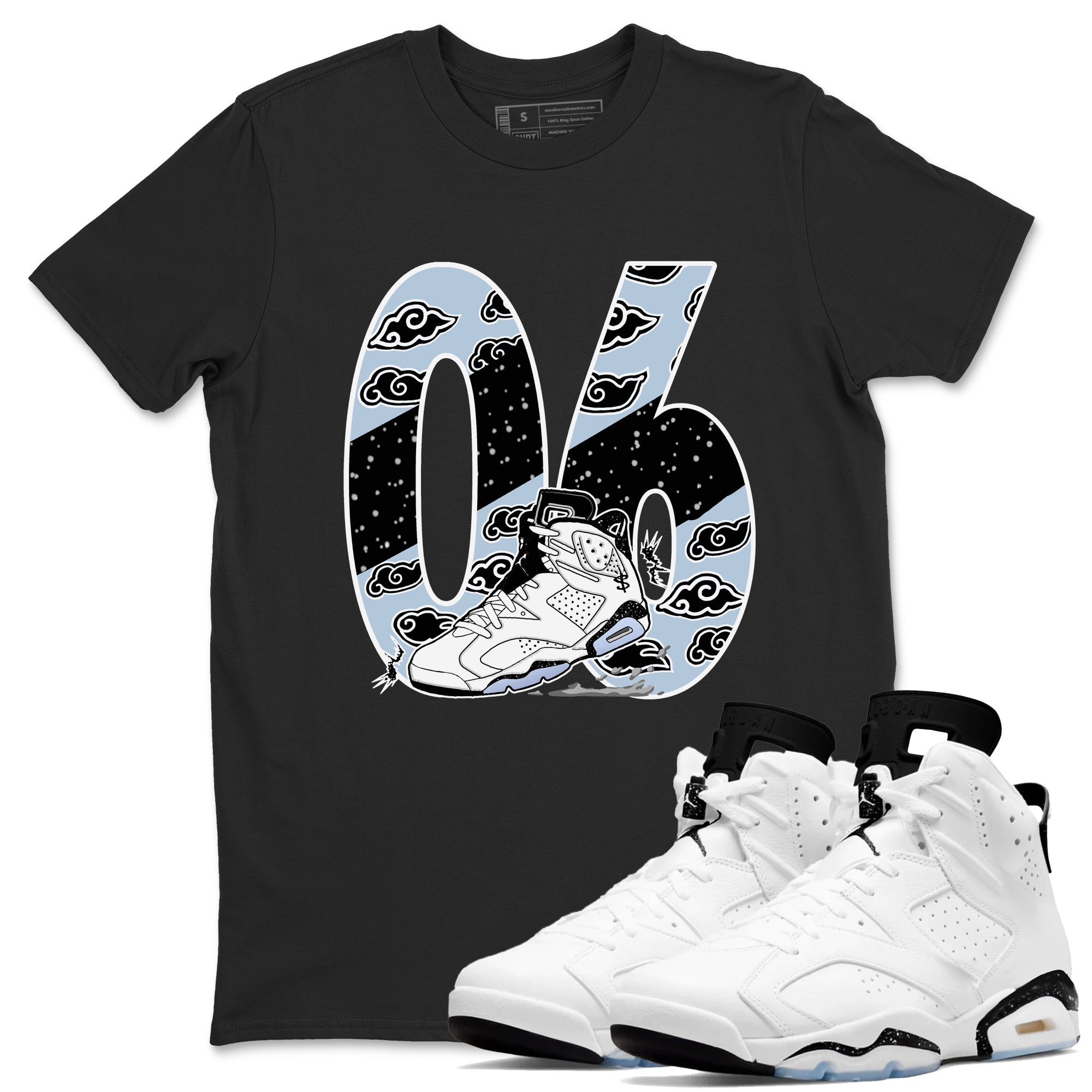 6s Reverse Cookies shirt to match jordans Aggressive Dribble sneaker tees Air Jordan 6 Reverse Cookies SNRT Sneaker Release Tees unisex cotton Black 1 crew neck shirt