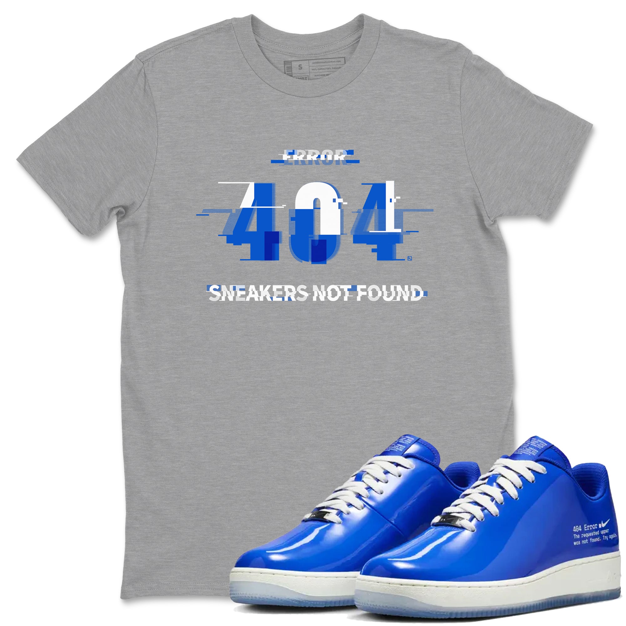  shirt to match jordans Air Force 1 404 Error sneaker tees  Drip Gear Zone unisex cotton Heather Grey 1 crew neck shirt