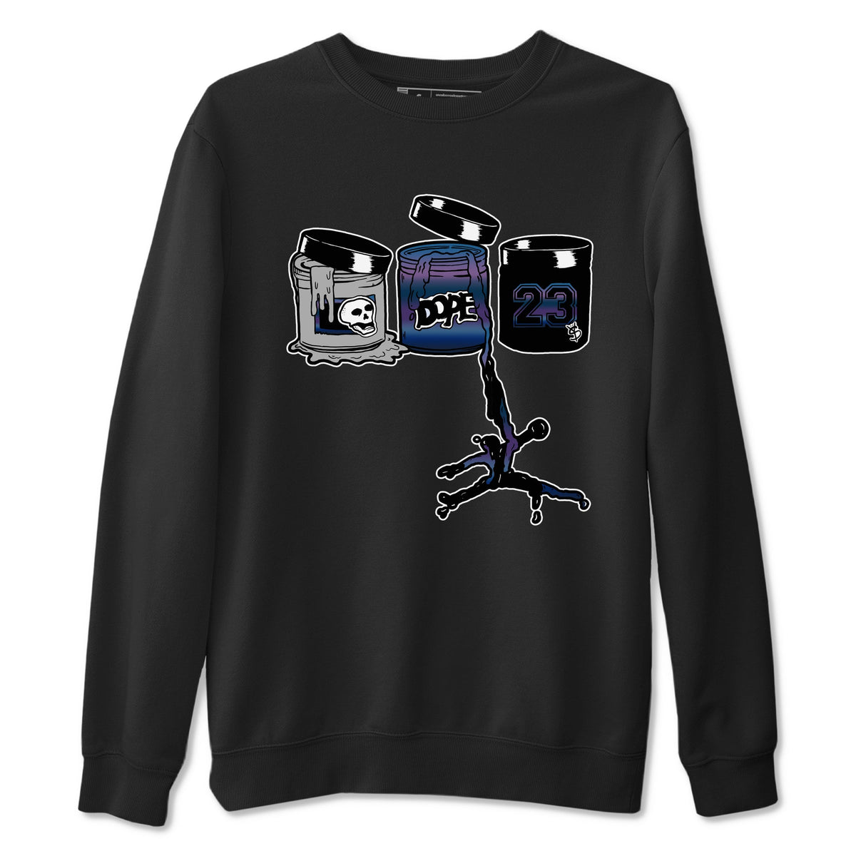 Air Foamposite One Galaxy shirts to match jordans Jordan Paint sneaker match tees Air Foamposite One Galaxy Drip Gear Zone unisex cotton Black 2 crew neck shirts