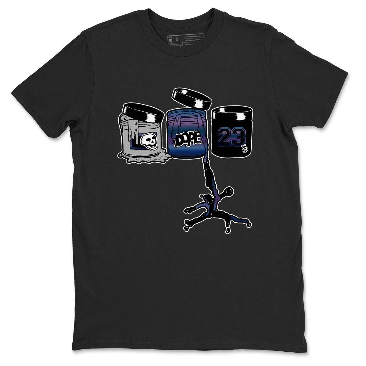 Air Foamposite One Galaxy shirts to match jordans Jordan Paint sneaker match tees Air Foamposite One Galaxy Drip Gear Zone unisex cotton Black 2 crew neck shirts