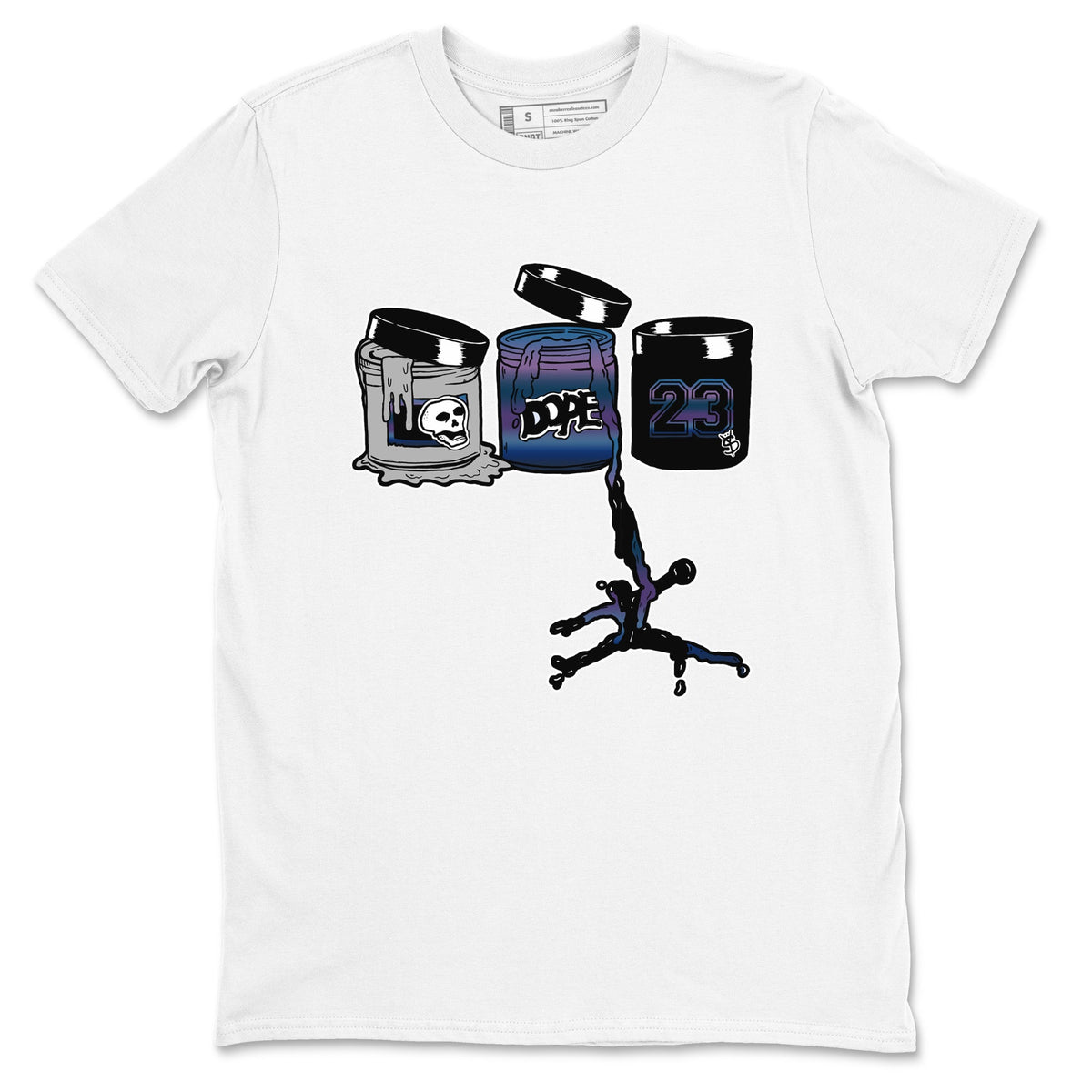 Air Foamposite One Galaxy shirts to match jordans Jordan Paint sneaker match tees Air Foamposite One Galaxy Drip Gear Zone unisex cotton White 2 crew neck shirts