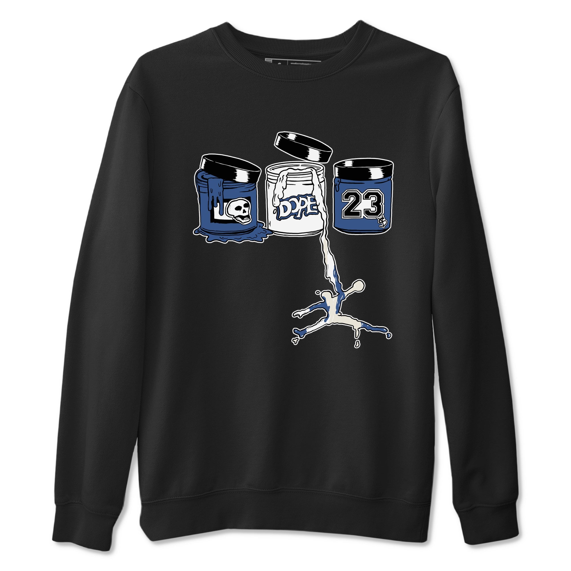 11s Diffused Blue Shirts To Match Jordans Jordan Paint sneaker match tees Air Jordan 11 Diffused Blue Tee Drip Gear Zone unisex cotton Black 2 crew neck shirts