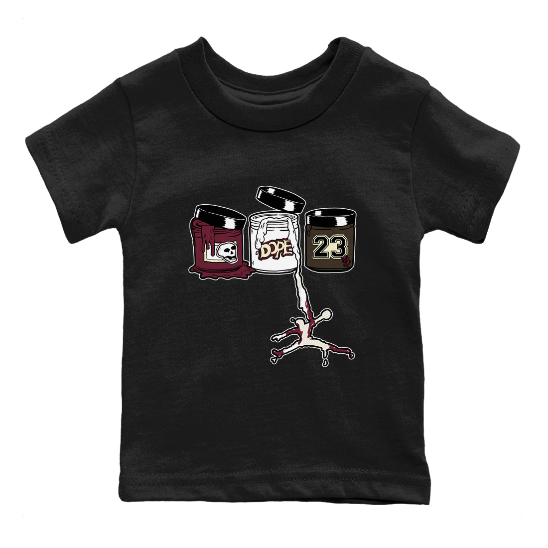 3s A Ma Maniere x Burgundy Crush Shirts To Match Jordans Jordan Paint sneaker match tees Air Jordan 3 A Ma Maniere x Burgundy Crush Tee Drip Gear Zone Youth Baby Black 2 crew neck shirts