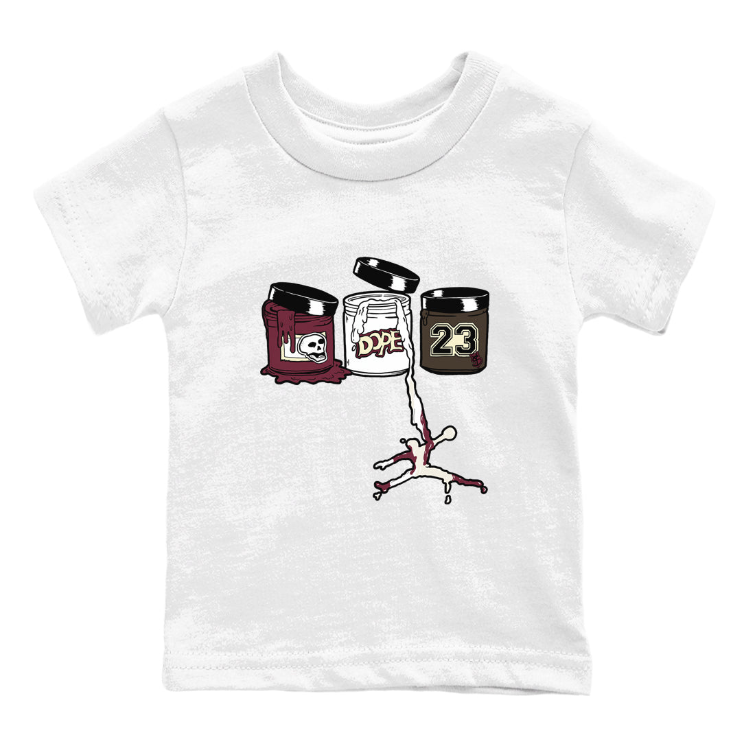 3s A Ma Maniere x Burgundy Crush Shirts To Match Jordans Jordan Paint sneaker match tees Air Jordan 3 A Ma Maniere x Burgundy Crush Tee Drip Gear Zone Youth Baby White 2 crew neck shirts