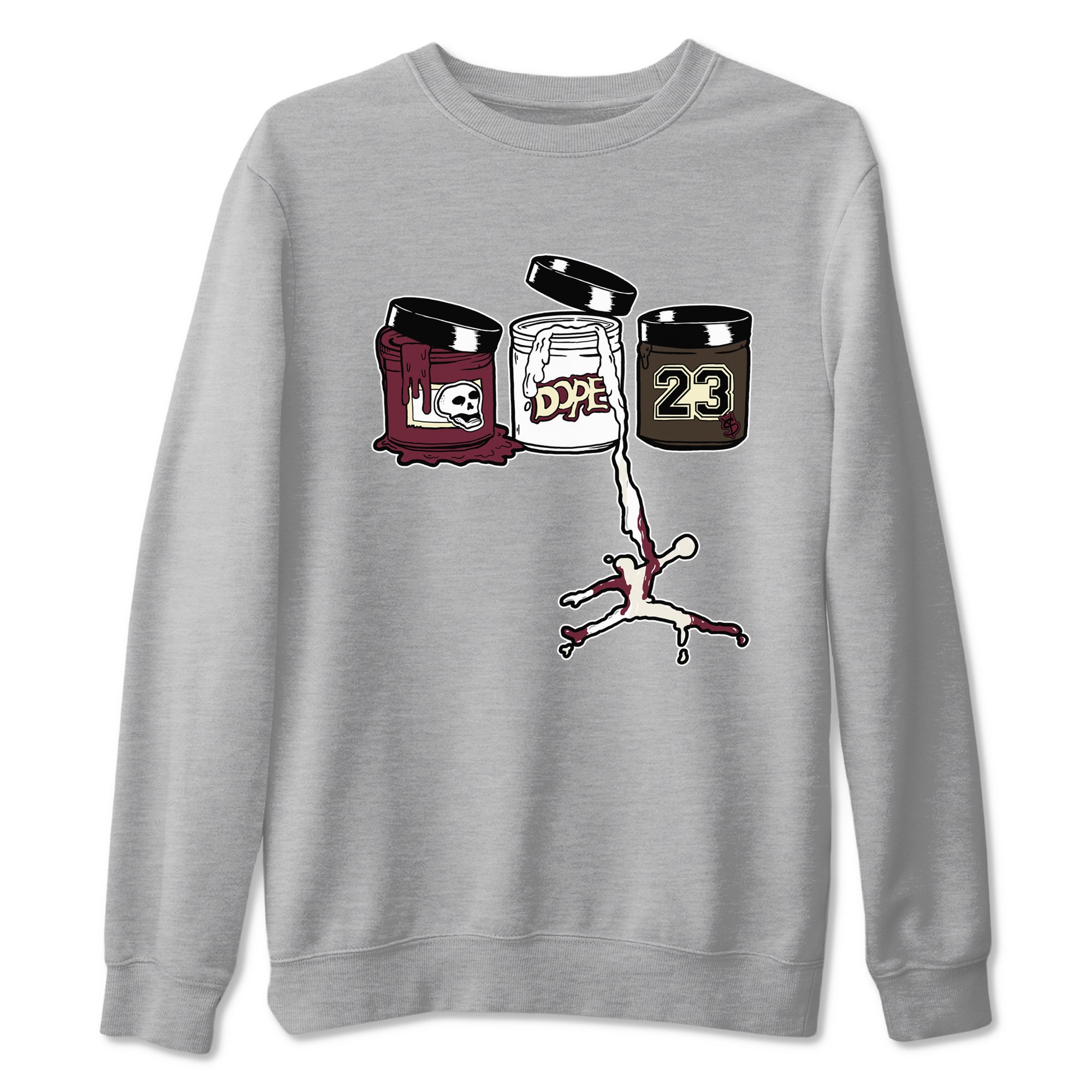 3s A Ma Maniere x Burgundy Crush Shirts To Match Jordans Jordan Paint sneaker match tees Air Jordan 3 A Ma Maniere x Burgundy Crush Tee Drip Gear Zone unisex cotton Heather Grey 2 crew neck shirts