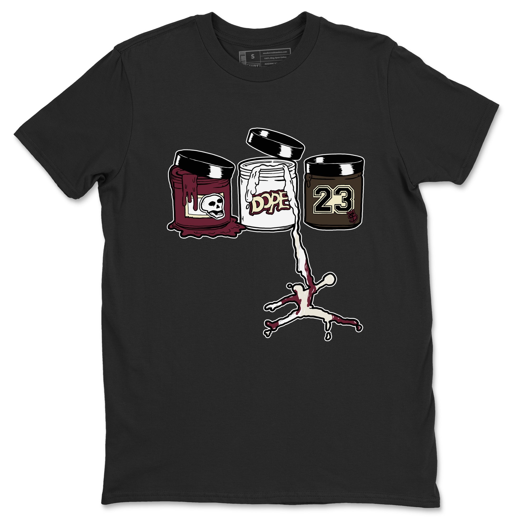 3s A Ma Maniere x Burgundy Crush Shirts To Match Jordans Jordan Paint sneaker match tees Air Jordan 3 A Ma Maniere x Burgundy Crush Tee Drip Gear Zone unisex cotton Black 2 crew neck shirts