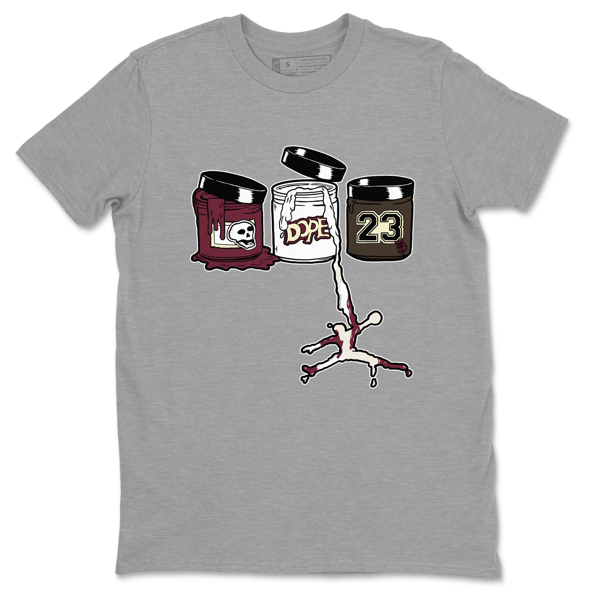 3s A Ma Maniere x Burgundy Crush Shirts To Match Jordans Jordan Paint sneaker match tees Air Jordan 3 A Ma Maniere x Burgundy Crush Tee Drip Gear Zone unisex cotton Heather Grey 2 crew neck shirts