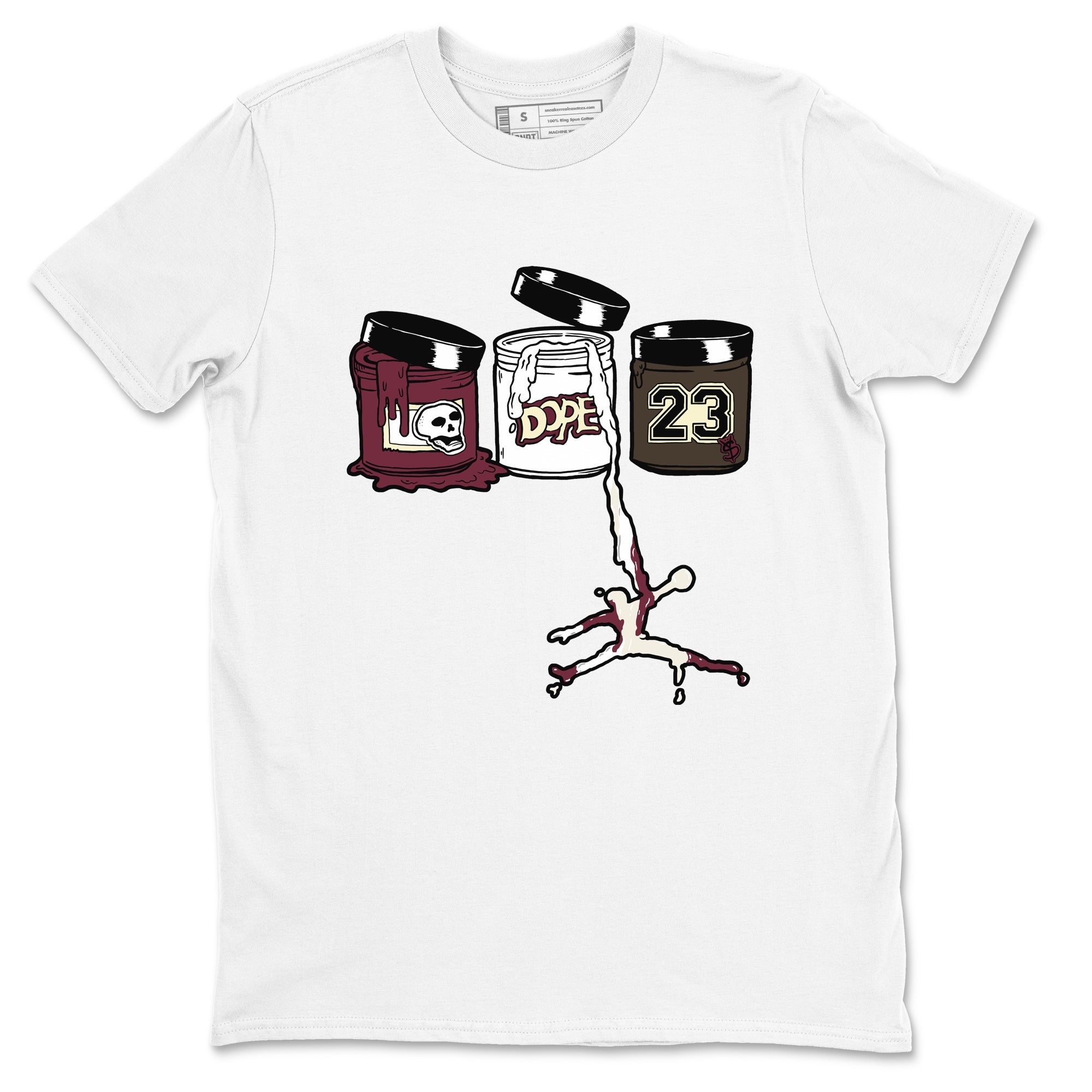 3s A Ma Maniere x Burgundy Crush Shirts To Match Jordans Jordan Paint sneaker match tees Air Jordan 3 A Ma Maniere x Burgundy Crush Tee Drip Gear Zone unisex cotton White 2 crew neck shirts