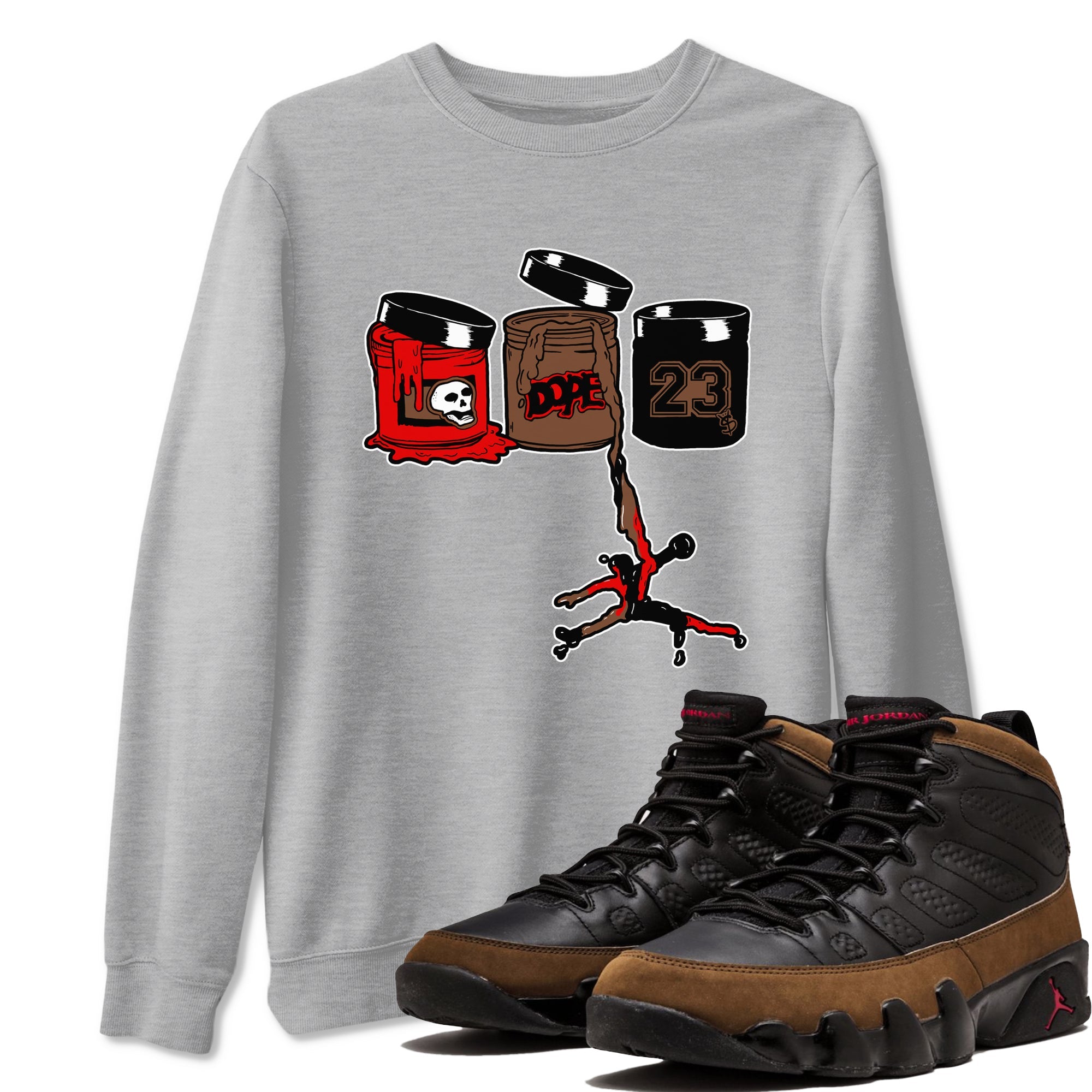 9s Olive shirts to match jordans Jordan Paint sneaker match tees Air Jordan 9 Olive match shoes to clothes Drip Gear Zone unisex cotton Heather Grey 1 shirts