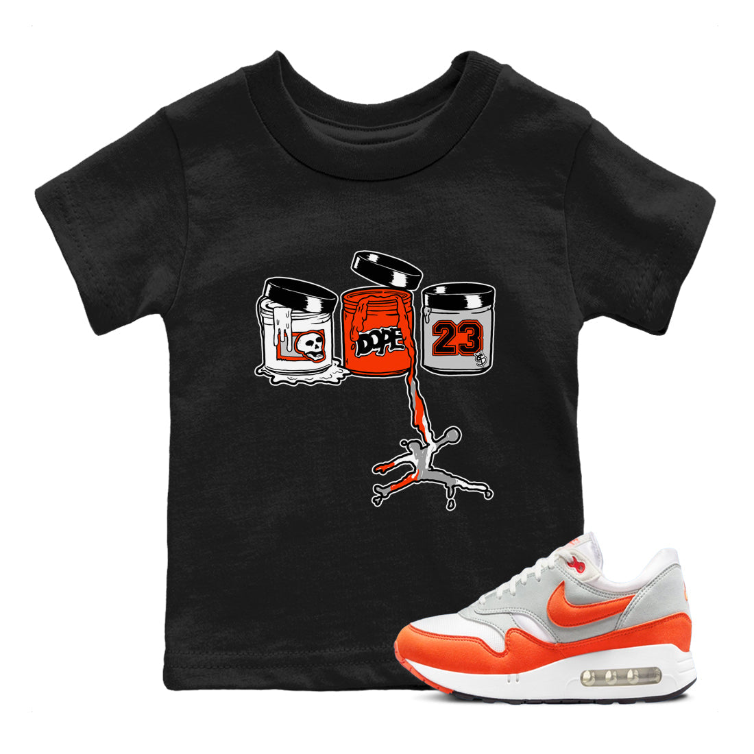 Air Max 1 OG '86 'Summit White and Cosmic Clay shirts to match jordans Jordan Paint sneaker match tees Air Max 1 Cosmic Clay match shoes to clothes Drip Gear Zone Youth Baby Black 1 tee