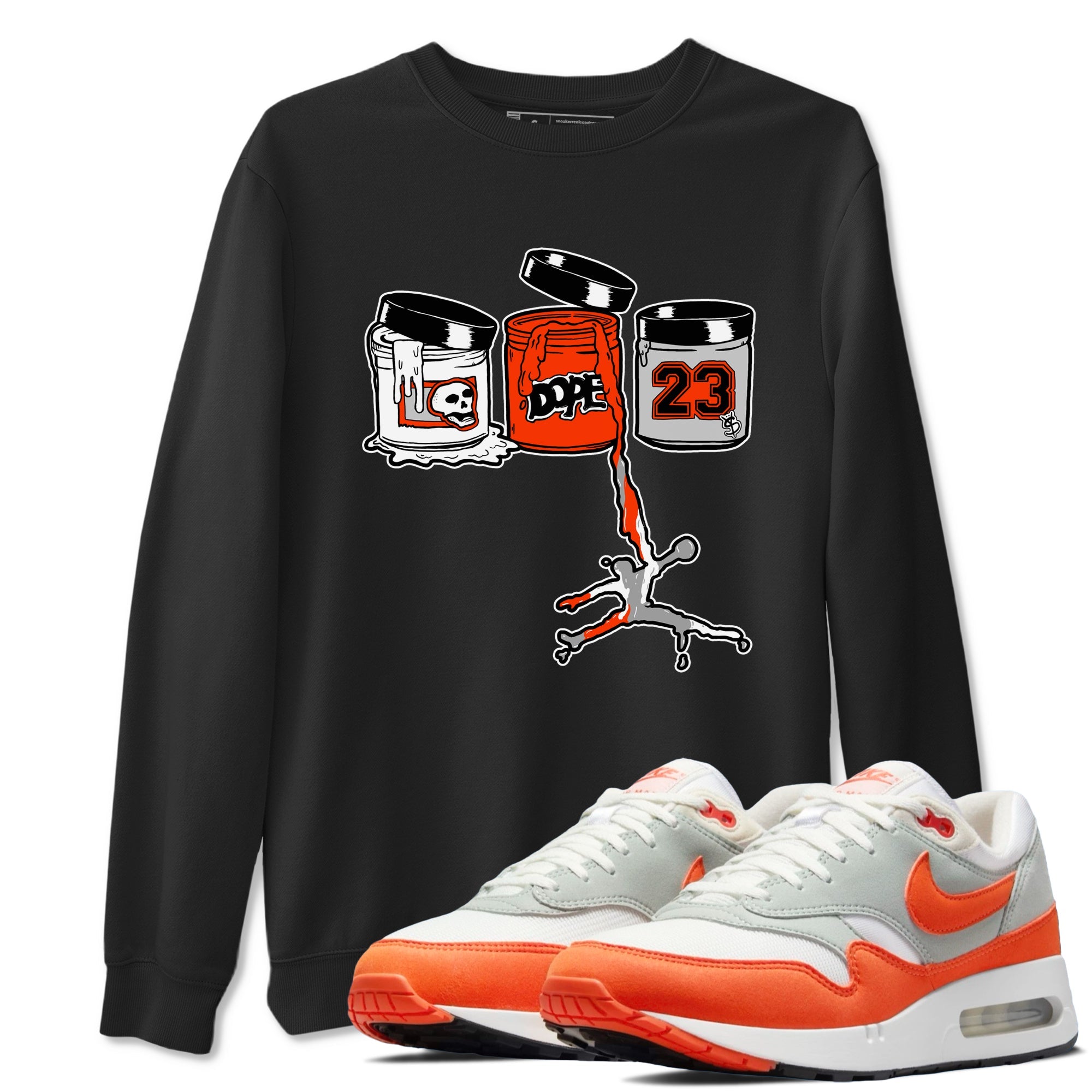 Air Max 1 OG '86 'Summit White and Cosmic Clay shirts to match jordans Jordan Paint sneaker match tees Air Max 1 Cosmic Clay match shoes to clothes Drip Gear Zone unisex cotton Black 1 shirts