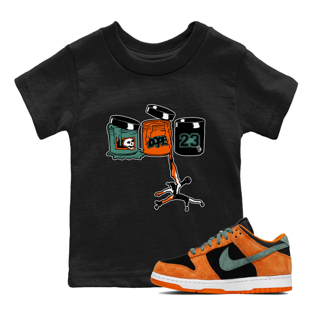 Dunk Low Ceramic shirts to match jordans Jordan Paint sneaker match tees Dunk Ceramic match shoes to clothes Drip Gear Zone Youth Baby Black 1 tee