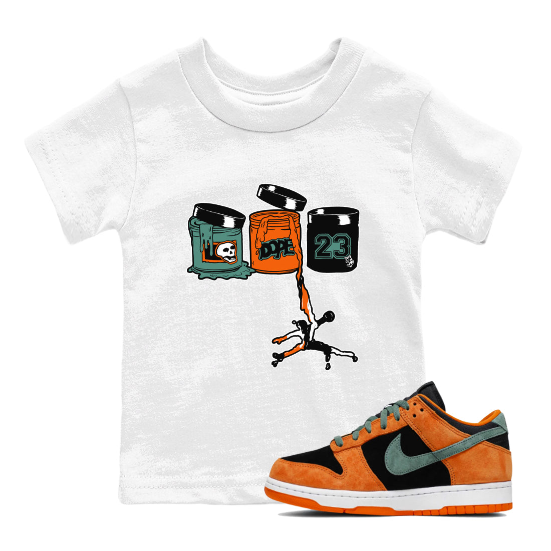 Dunk Low Ceramic shirts to match jordans Jordan Paint sneaker match tees Dunk Ceramic match shoes to clothes Drip Gear Zone Youth Baby White 1 tee