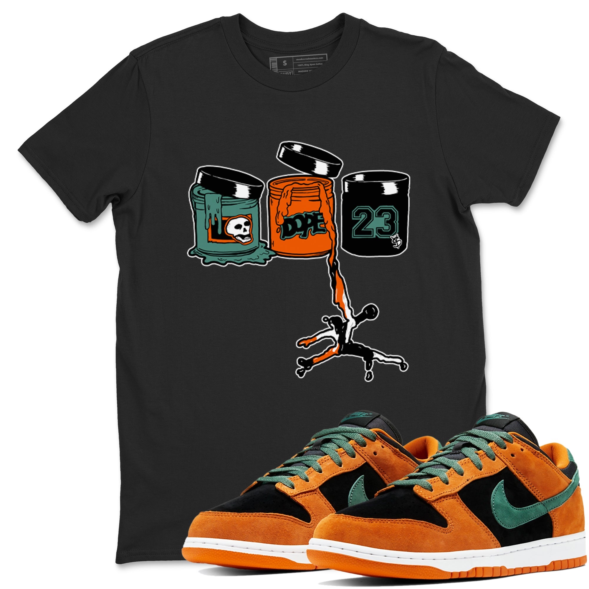 Dunk Low Ceramic shirts to match jordans Jordan Paint sneaker match tees Dunk Ceramic match shoes to clothes Drip Gear Zone unisex cotton Black 1 shirts