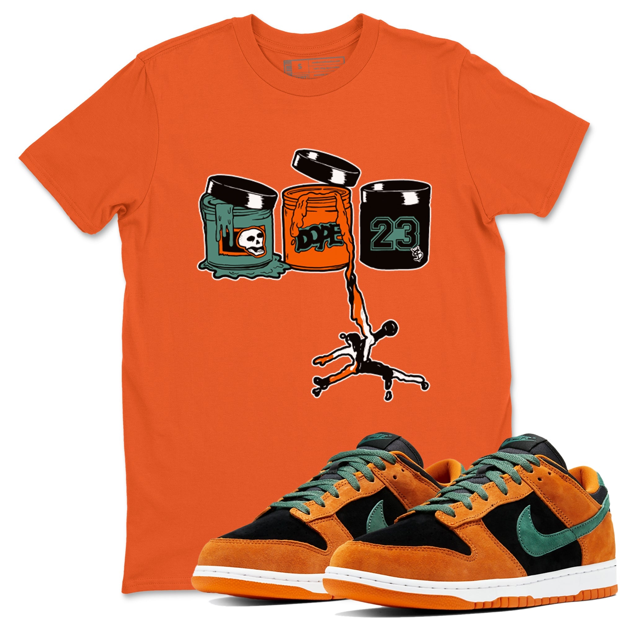 Dunk Low Ceramic shirts to match jordans Jordan Paint sneaker match tees Dunk Ceramic match shoes to clothes Drip Gear Zone unisex cotton Orange 1 shirts