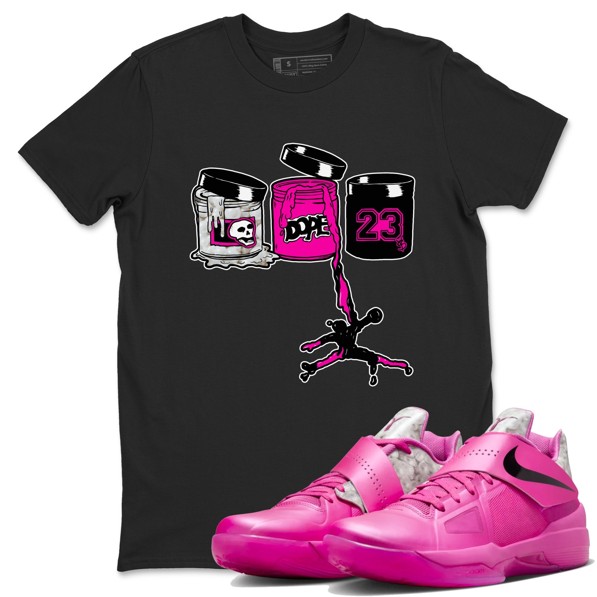 Nike KD 4 Retro Aunt Pearl shirts to match jordans Jordan Paint sneaker match tees Nike KD 4 Aunt Pearl match shoes to clothes Drip Gear Zone unisex cotton Black 1 shirts