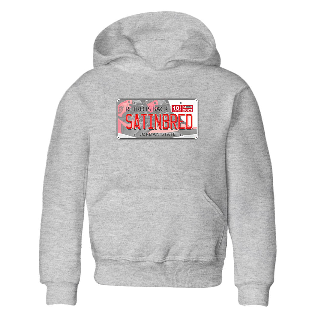 Air Jordan 1 Satin Bred shirt to match jordans Jordan Plate sneaker tees AJ1 Retro Satin Bred Drip Gear Zone Sneaker Matching Clothing Brand Baby Toddler Heather Grey 2 T-Shirt