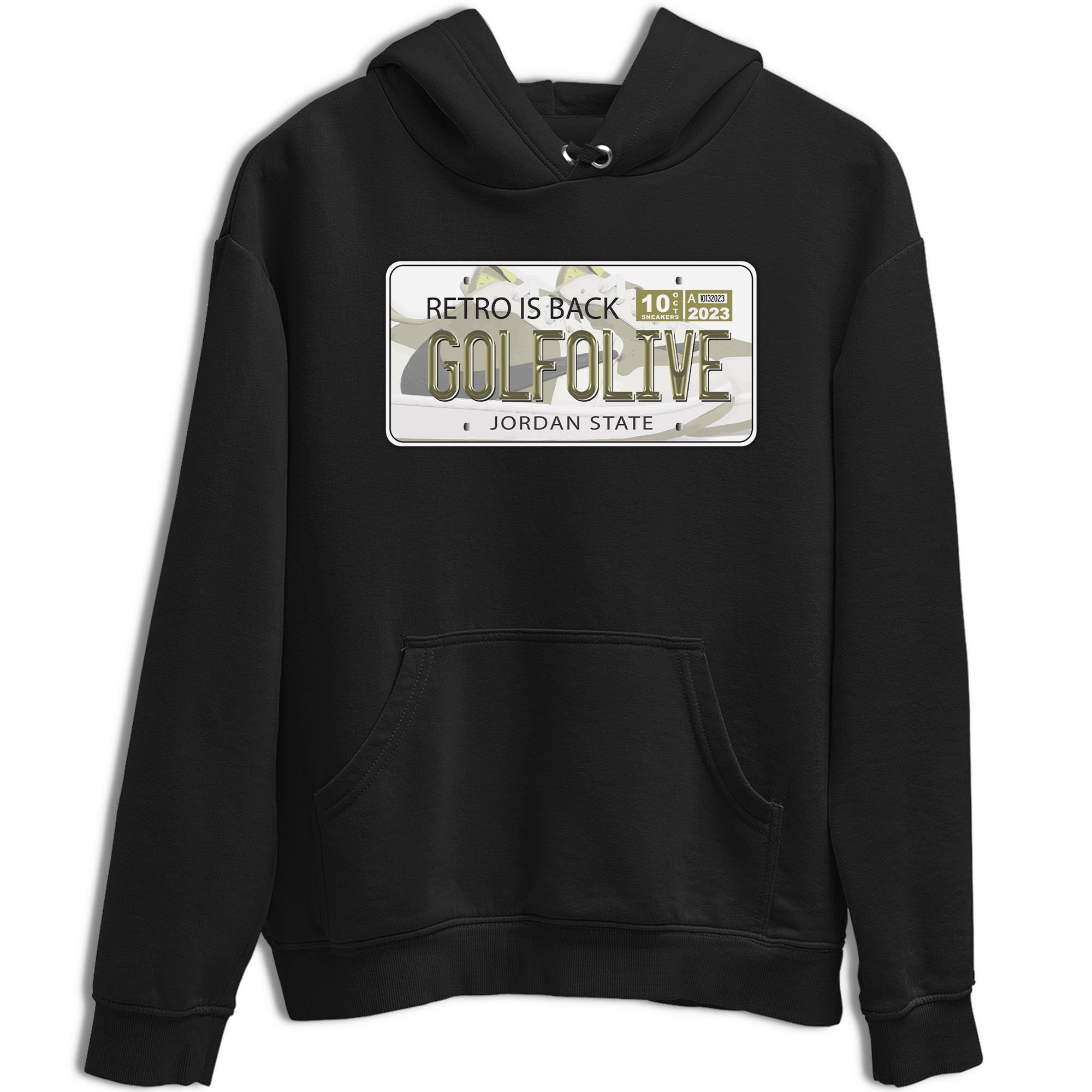 Jordan 1 Low X Travis Scott Golf Olive shirt to match jordans Jordan Plate sneaker release tees Air Jordan 1 Travis Scott Golf Olive Drip Gear Zone Unisex Streetwear Clothing Black 2 T-Shirt