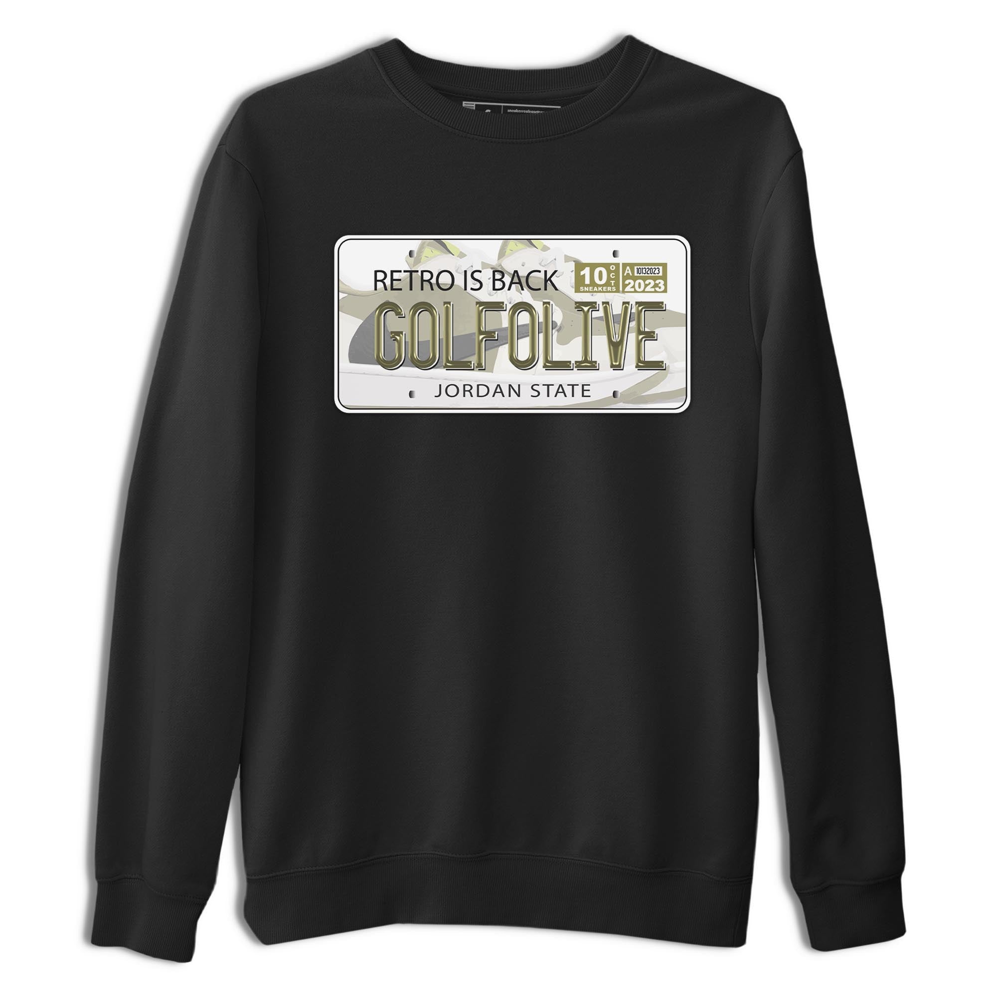 Jordan 1 Low X Travis Scott Golf Olive shirt to match jordans Jordan Plate sneaker release tees Air Jordan 1 Travis Scott Golf Olive Drip Gear Zone Unisex Streetwear Clothing Black 2 T-Shirt