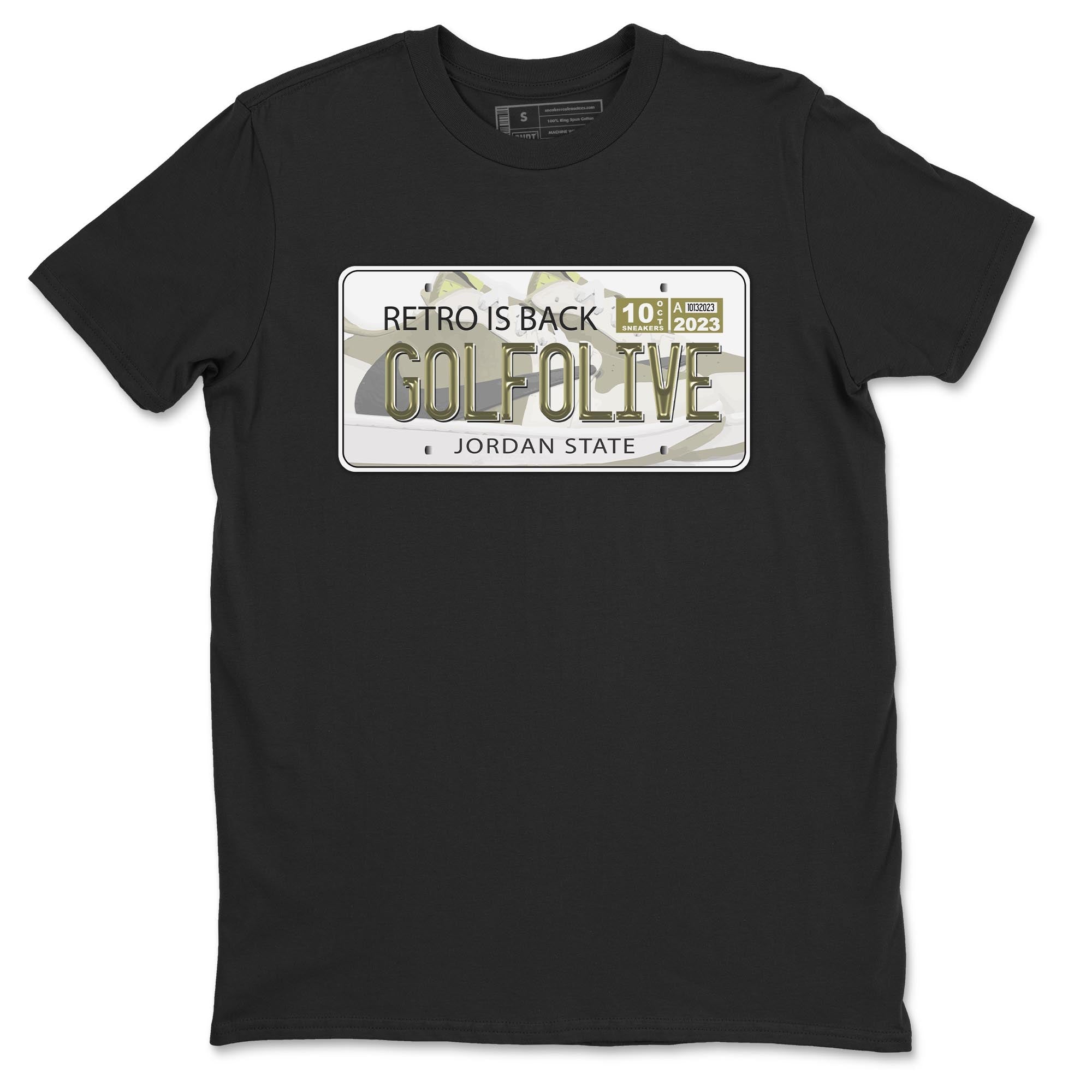 Jordan 1 Low X Travis Scott Golf Olive shirt to match jordans Jordan Plate sneaker release tees Air Jordan 1 Travis Scott Golf Olive Drip Gear Zone Unisex Streetwear Clothing Black 2 T-Shirt