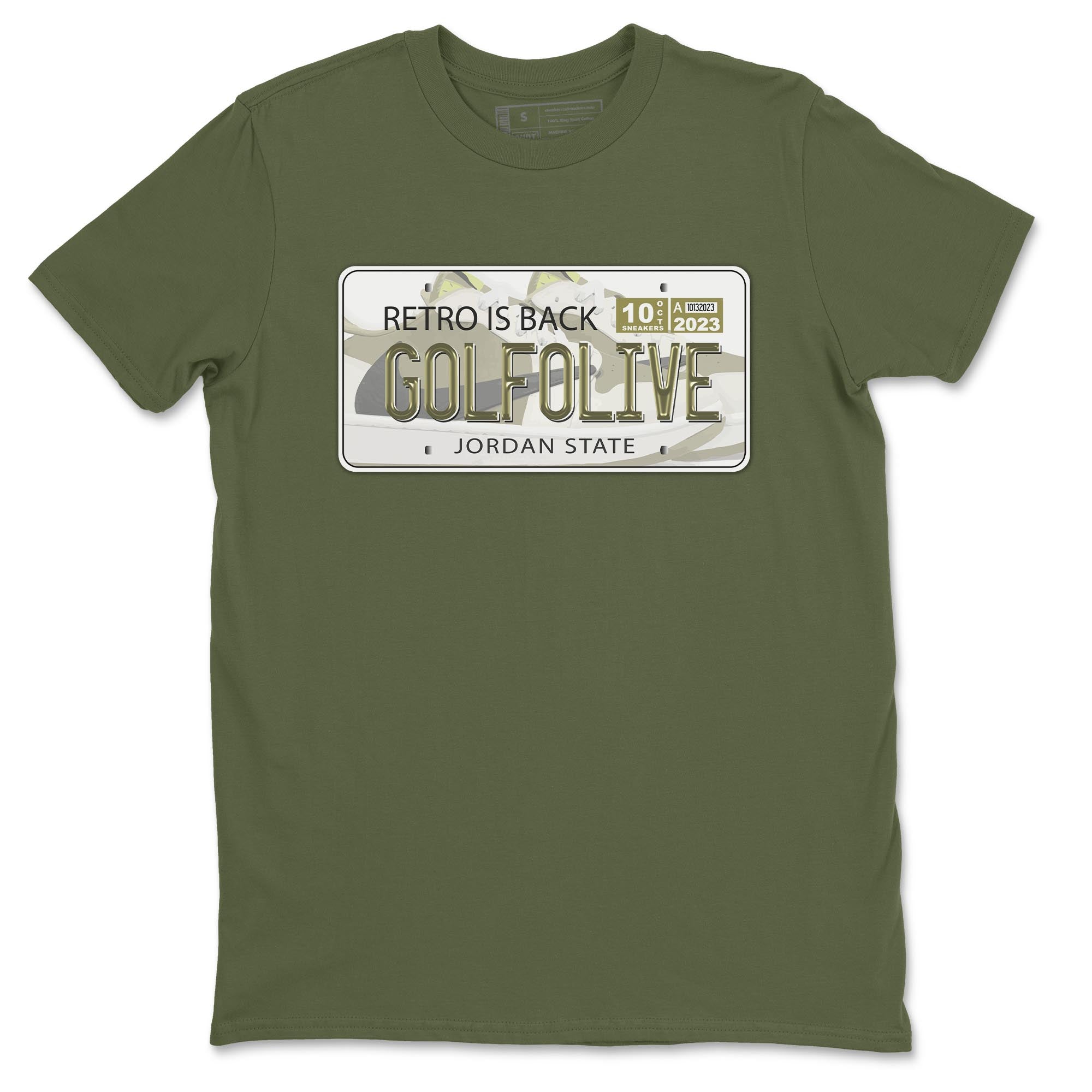Jordan 1 Low X Travis Scott Golf Olive shirt to match jordans Jordan Plate sneaker release tees Air Jordan 1 Travis Scott Golf Olive Drip Gear Zone Unisex Streetwear Clothing Military Green 2 T-Shirt