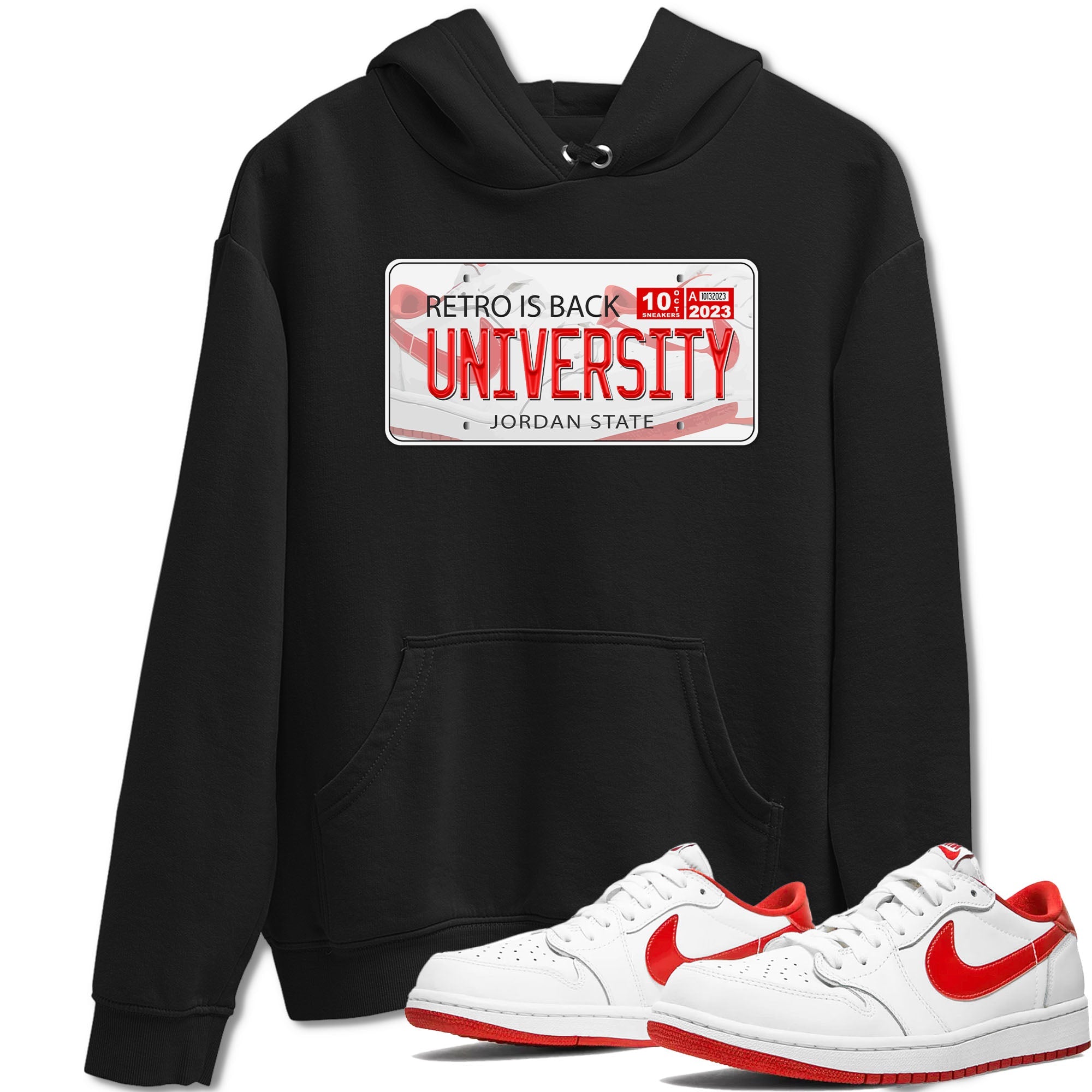 1s Low University Red shirt to match jordans Jordan Plate sneaker tees Air Jordan 1 University Red Drip Gear Zone Sneaker Matching Clothing Brand Unisex Sneaker Tee Black 1 T-Shirt