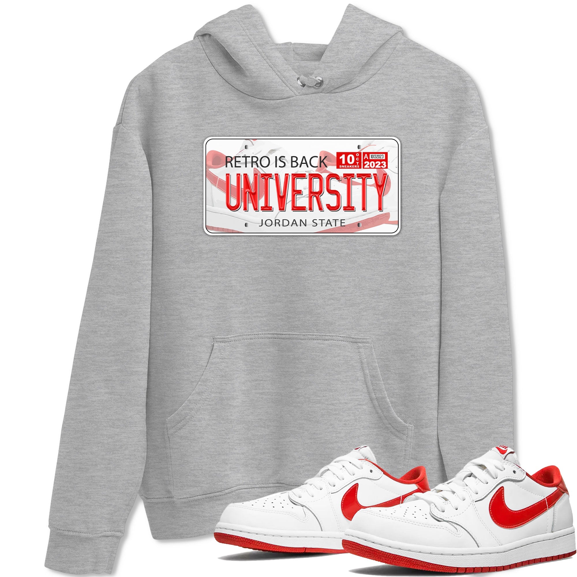 1s Low University Red shirt to match jordans Jordan Plate sneaker tees Air Jordan 1 University Red Drip Gear Zone Sneaker Matching Clothing Brand Unisex Sneaker Tee Heather Grey 1 T-Shirt