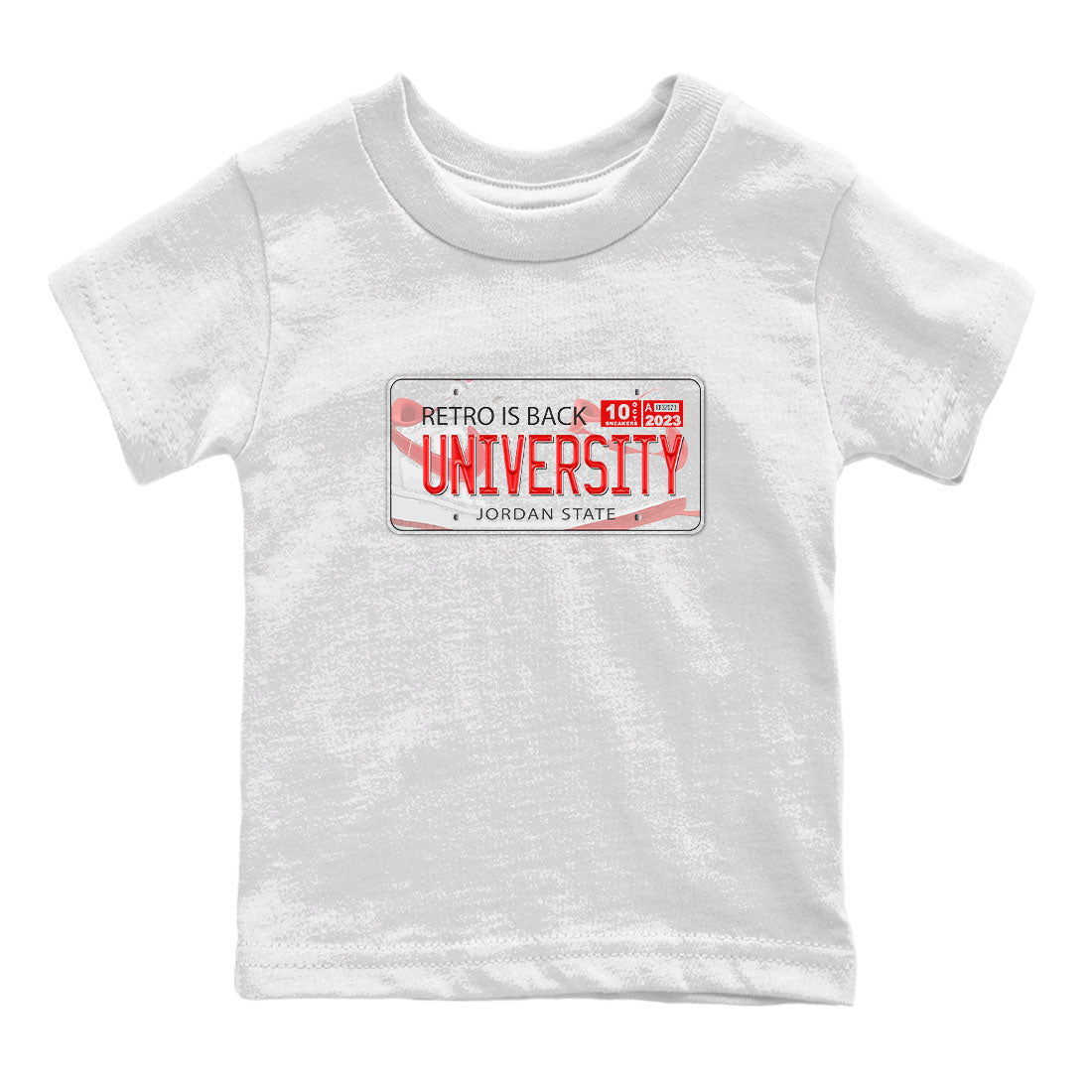 1s Low University Red shirt to match jordans Jordan Plate sneaker tees Air Jordan 1 University Red Drip Gear Zone Sneaker Matching Clothing Brand Baby Toddler White 2 T-Shirt