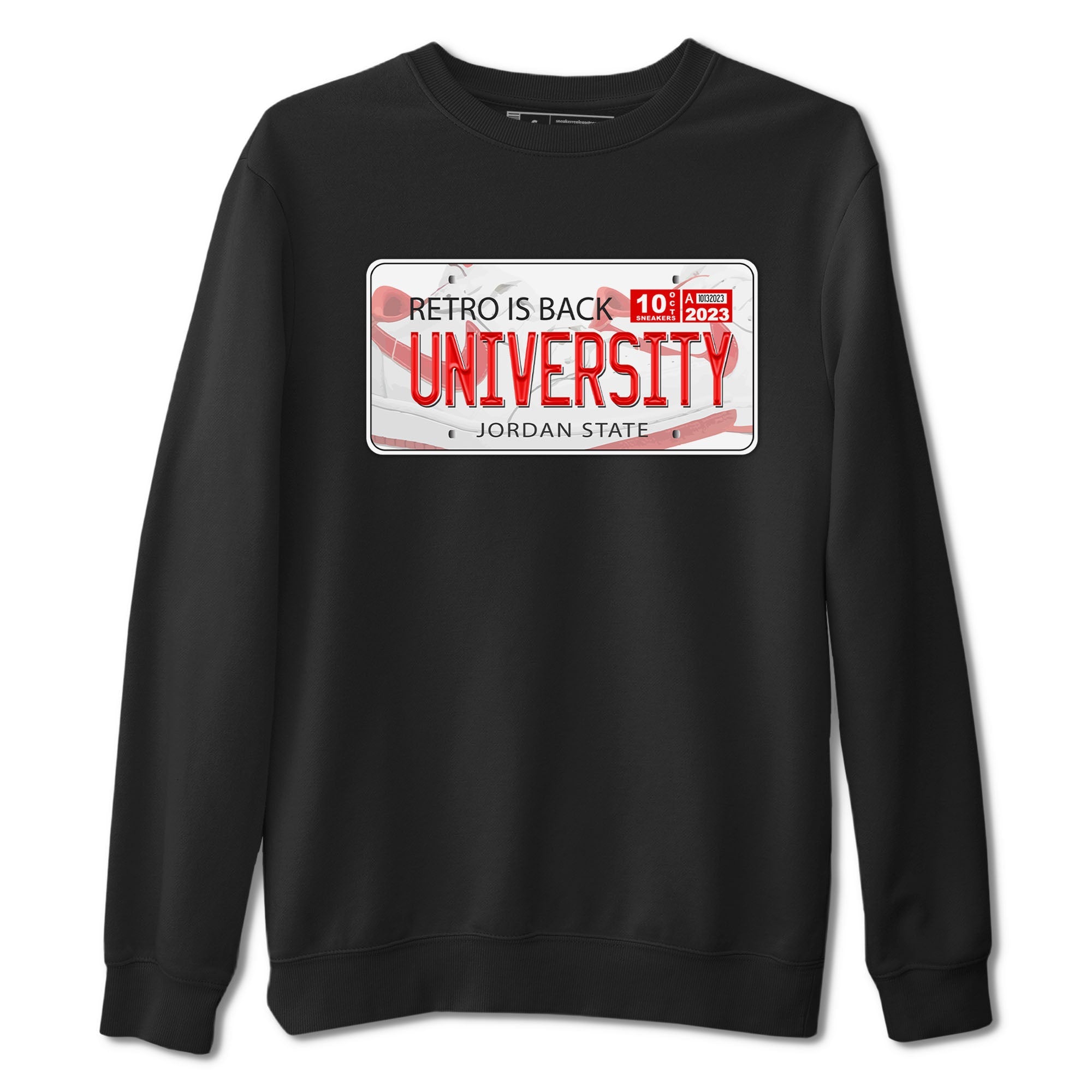 1s Low University Red shirt to match jordans Jordan Plate sneaker tees Air Jordan 1 University Red Drip Gear Zone Sneaker Matching Clothing Brand Unisex Sneaker Tee Black 2 T-Shirt