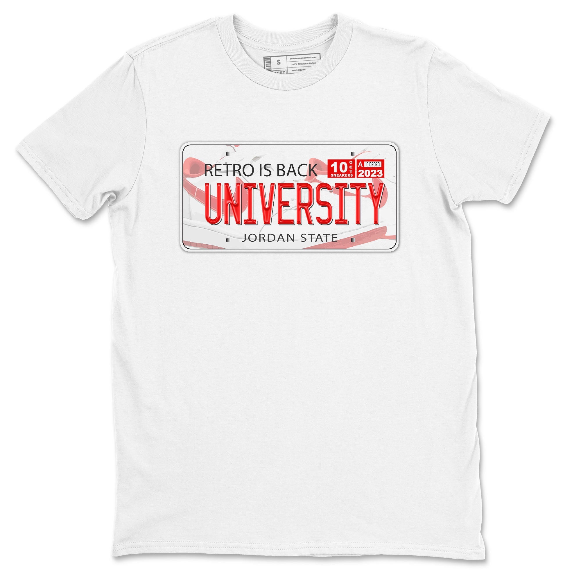 1s Low University Red shirt to match jordans Jordan Plate sneaker tees Air Jordan 1 University Red Drip Gear Zone Sneaker Matching Clothing Brand Unisex Sneaker Tee White 2 T-Shirt