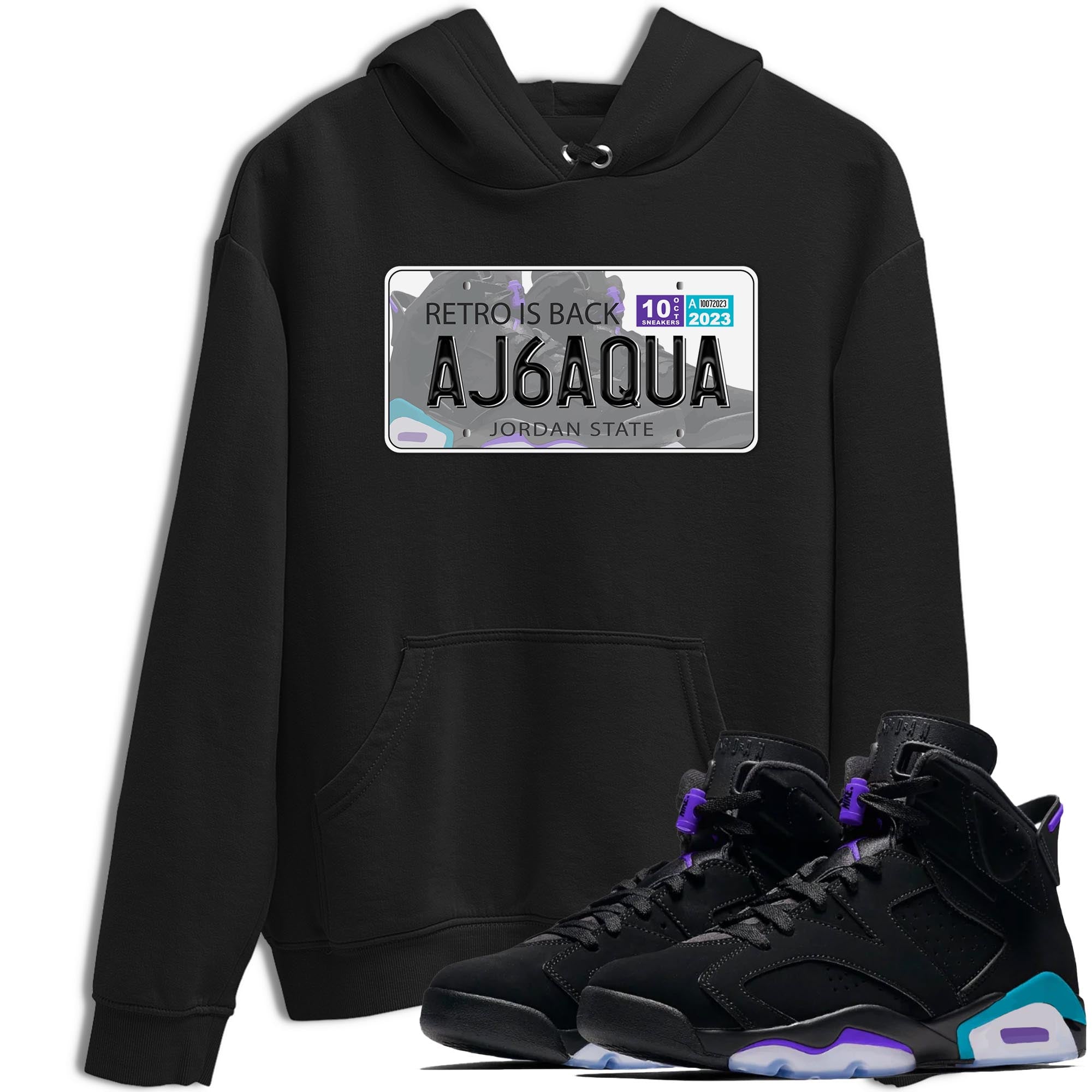 AJ6 Aqua shirt to match jordans Jordan Plate sneaker release tees Air Jordan 6 Aqua Drip Gear Zone Unisex Streetwear Clothing Black 1 T-Shirt