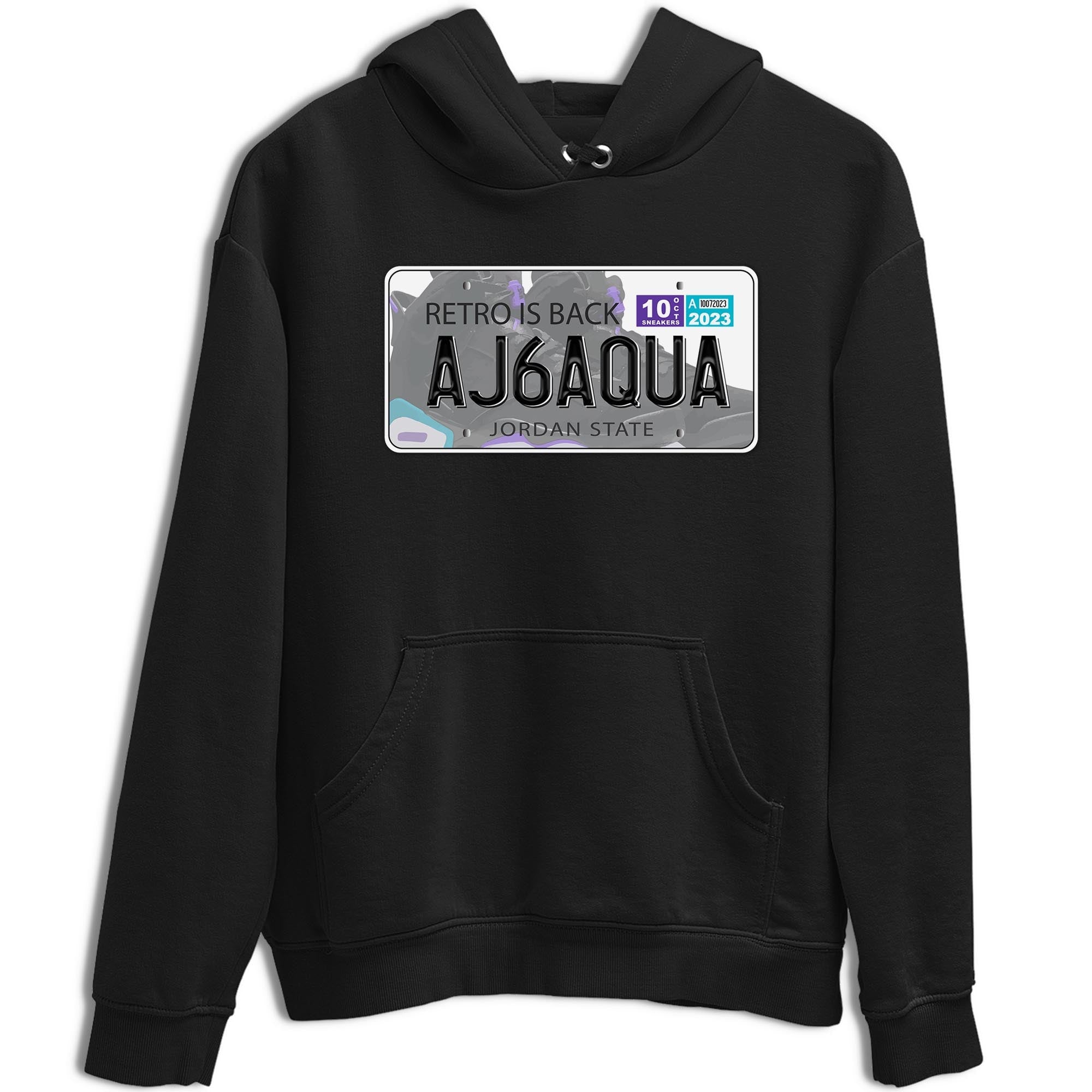 AJ6 Aqua shirt to match jordans Jordan Plate sneaker release tees Air Jordan 6 Aqua Drip Gear Zone Unisex Streetwear Clothing Black 2 T-Shirt