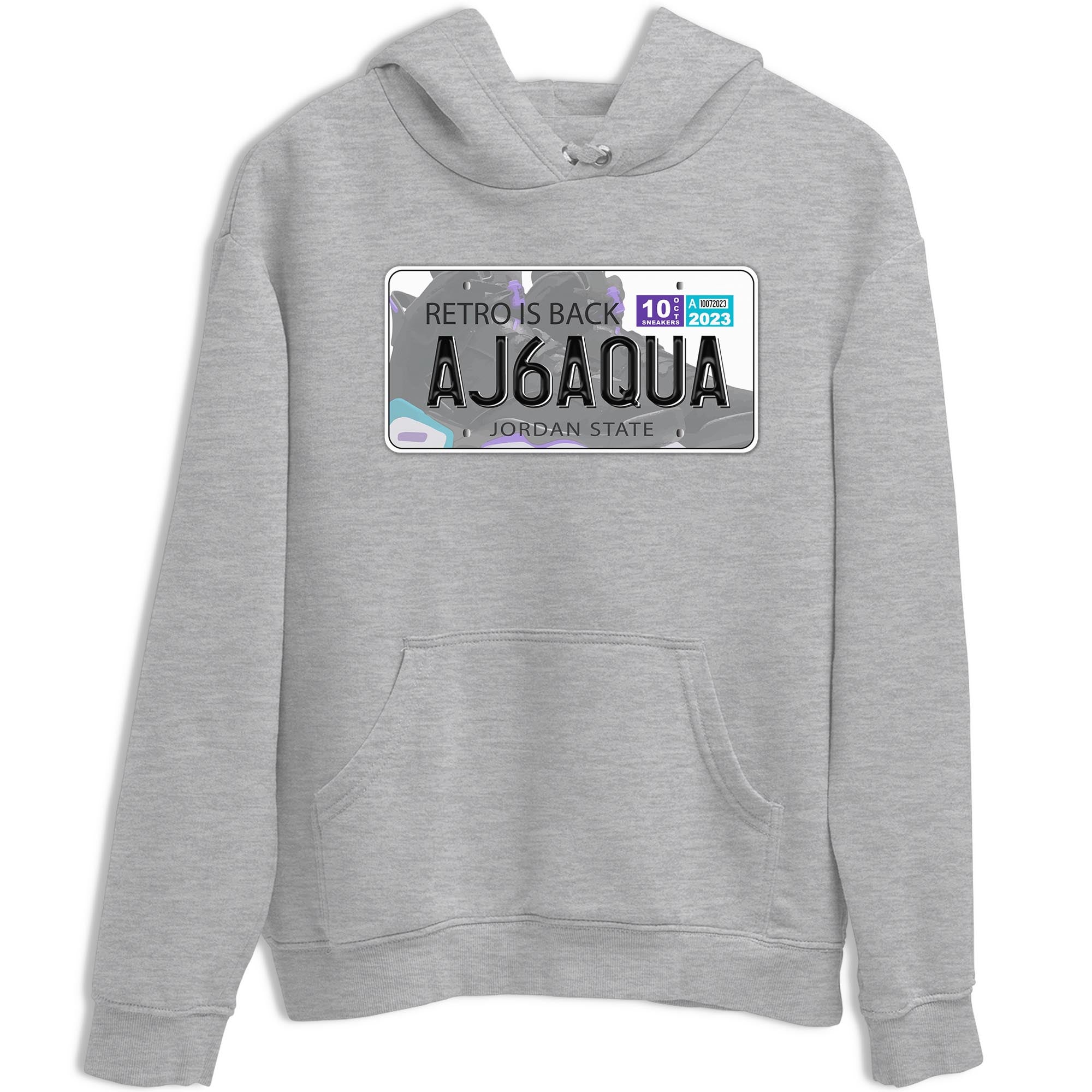 AJ6 Aqua shirt to match jordans Jordan Plate sneaker release tees Air Jordan 6 Aqua Drip Gear Zone Unisex Streetwear Clothing Heather Grey 2 T-Shirt