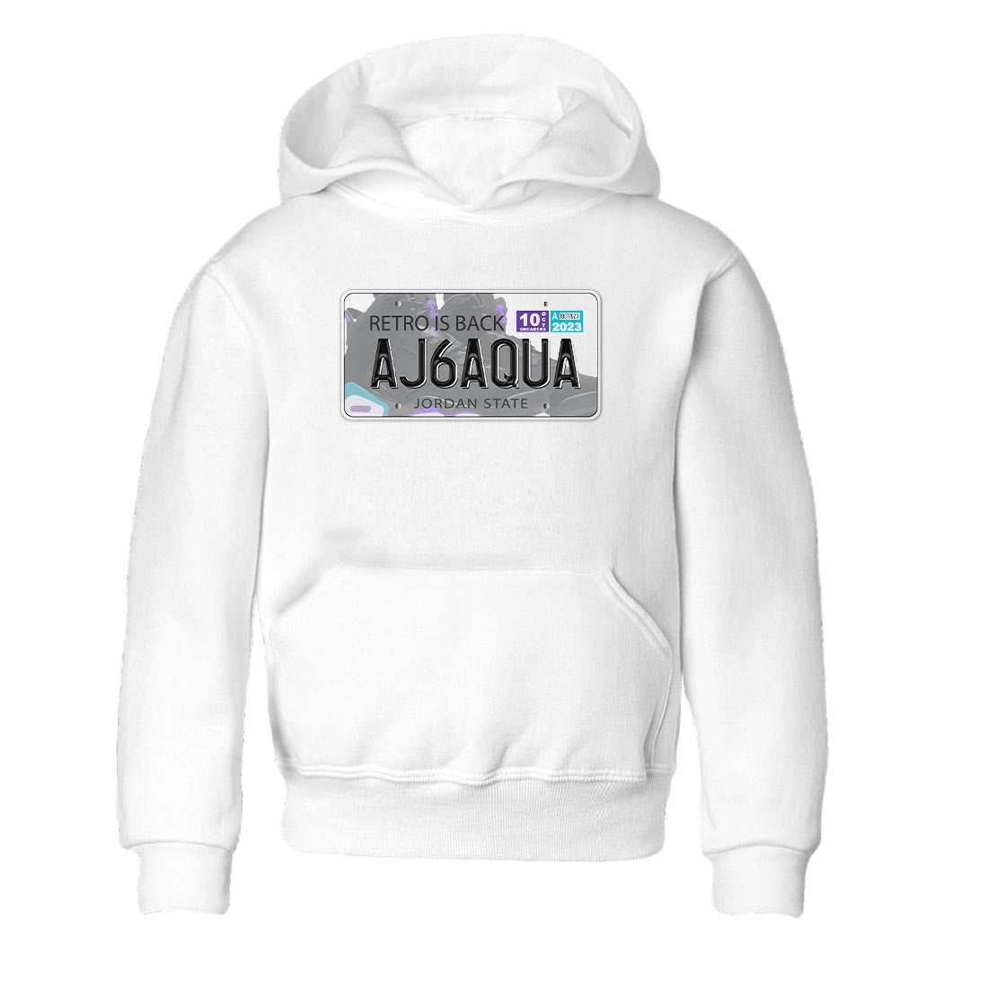 AJ6 Aqua shirt to match jordans Jordan Plate sneaker release tees Air Jordan 6 Aqua Drip Gear Zone Baby Toddler White 2 T-Shirt