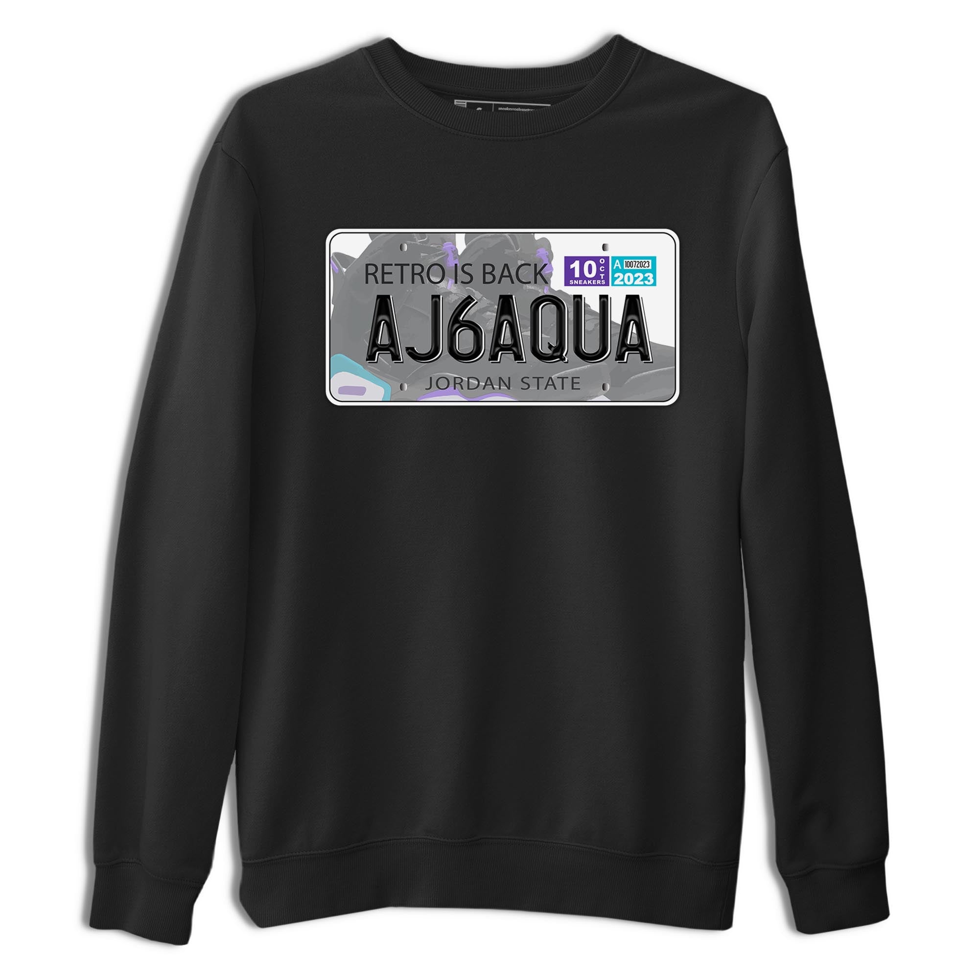 AJ6 Aqua shirt to match jordans Jordan Plate sneaker release tees Air Jordan 6 Aqua Drip Gear Zone Unisex Streetwear Clothing Black 2 T-Shirt
